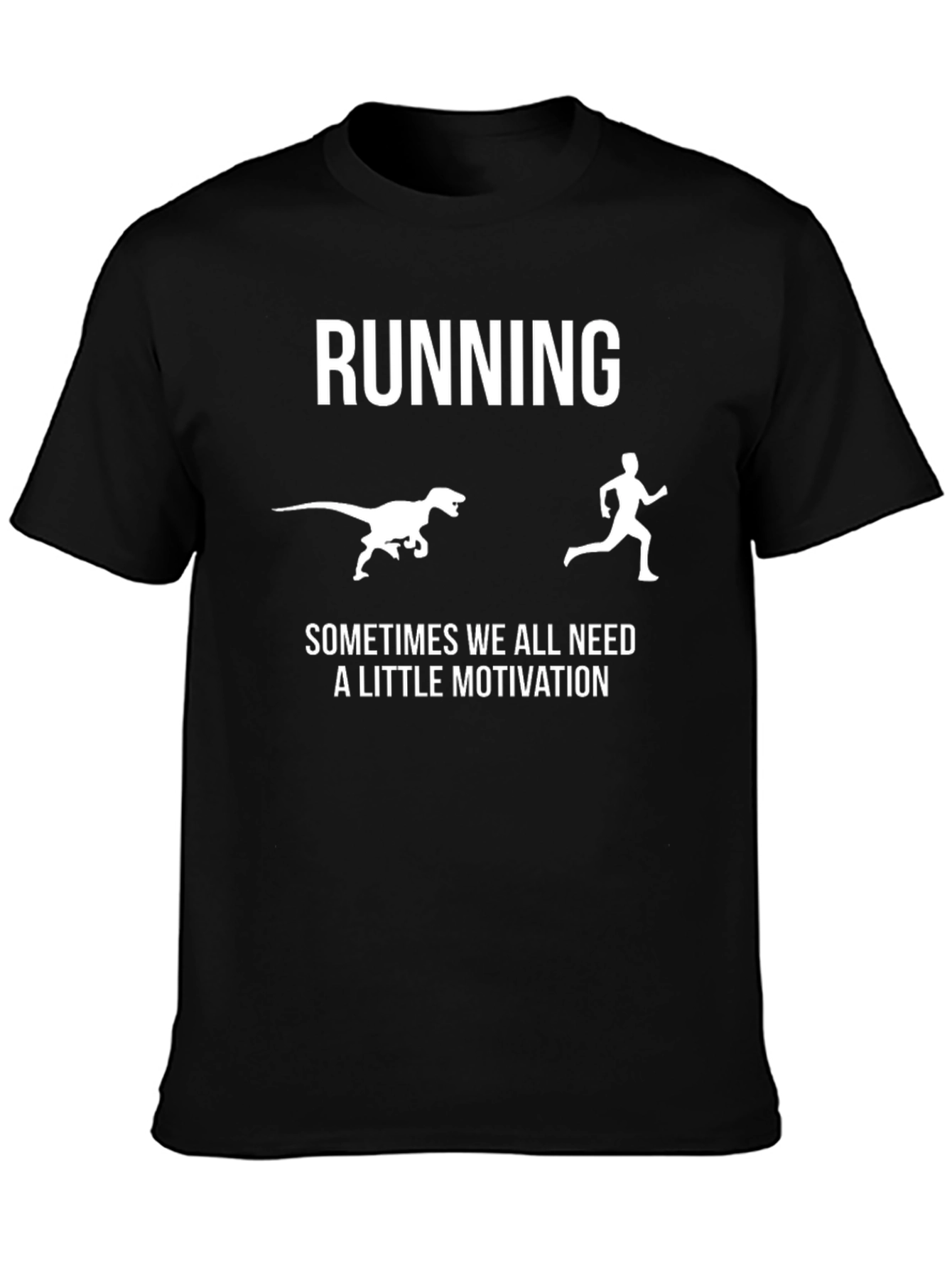 Running Dinosaur Motivation Graphic T-Shirt