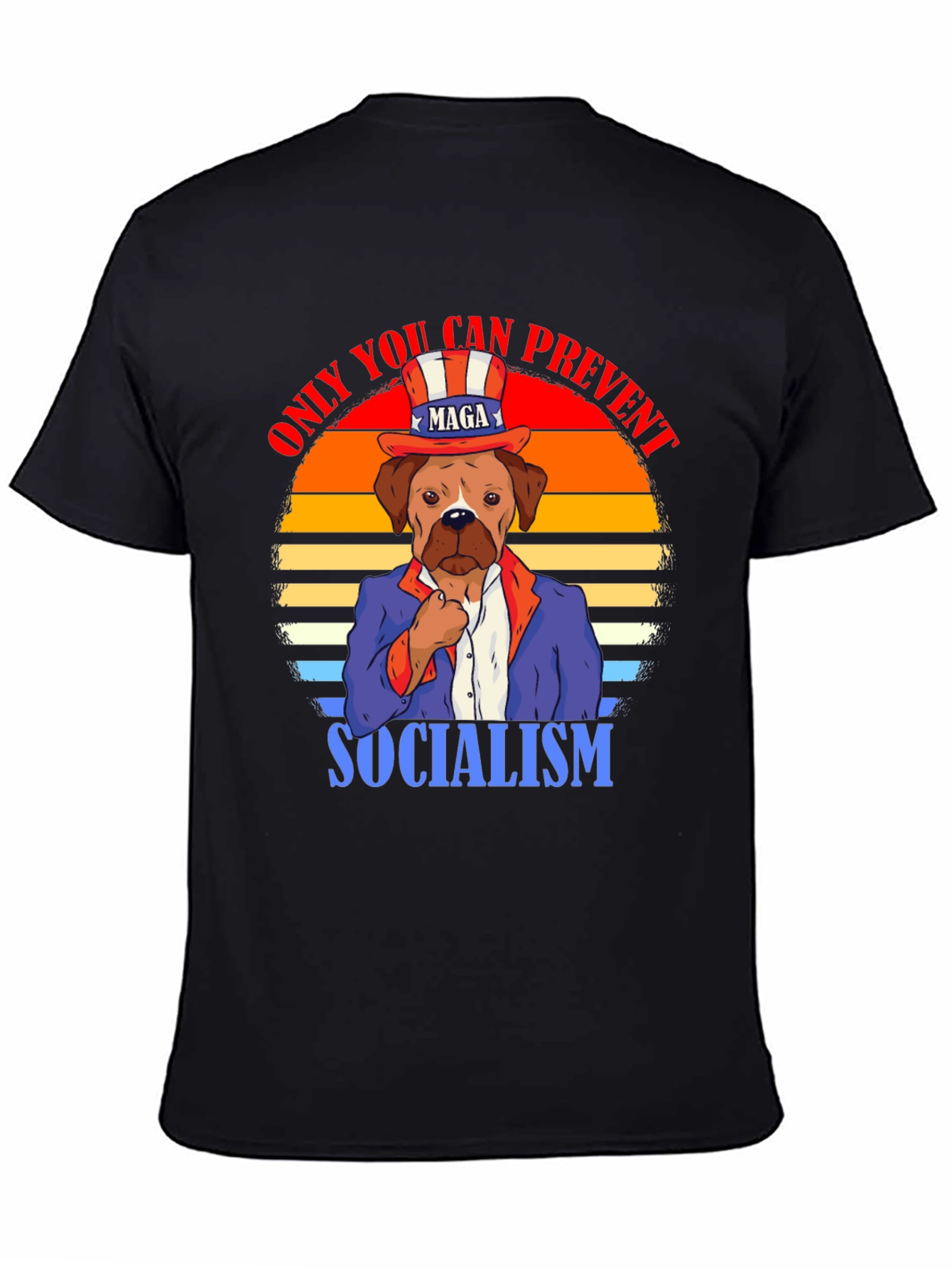 Patriotic Dog T-Shirt - Prevent Socialism