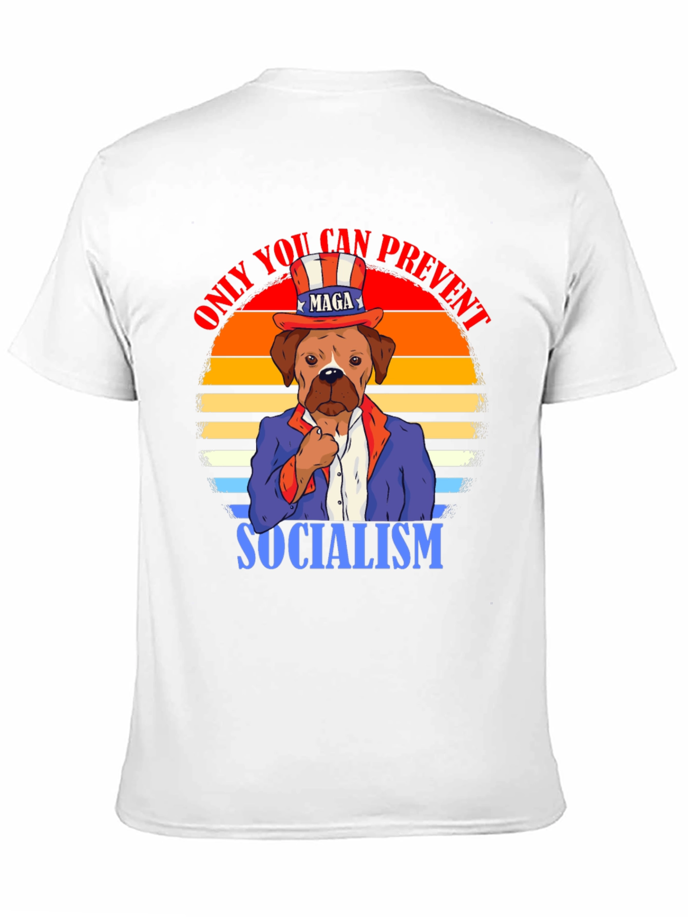 Patriotic Dog T-Shirt - Prevent Socialism