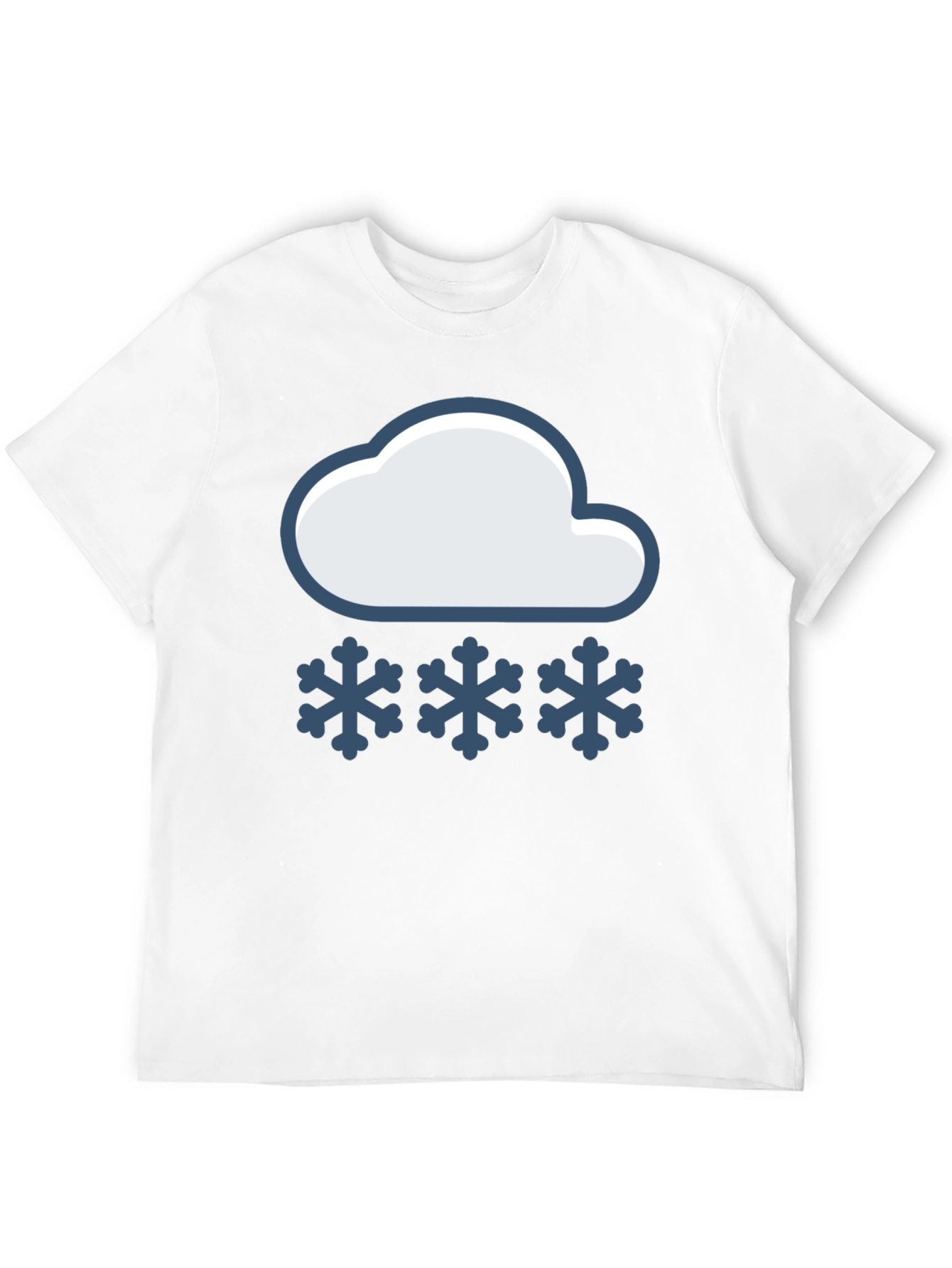 Snow Day T-Shirt - Cloud & Snowflake Design