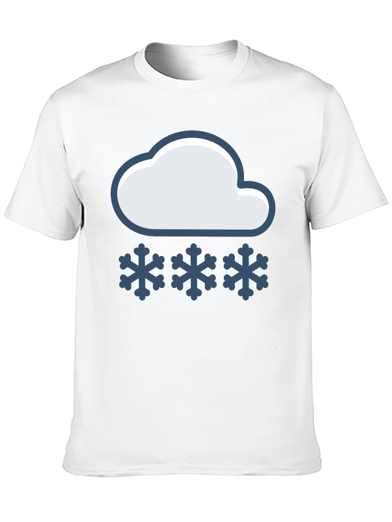 Snow Day T-Shirt - Cloud & Snowflake Design