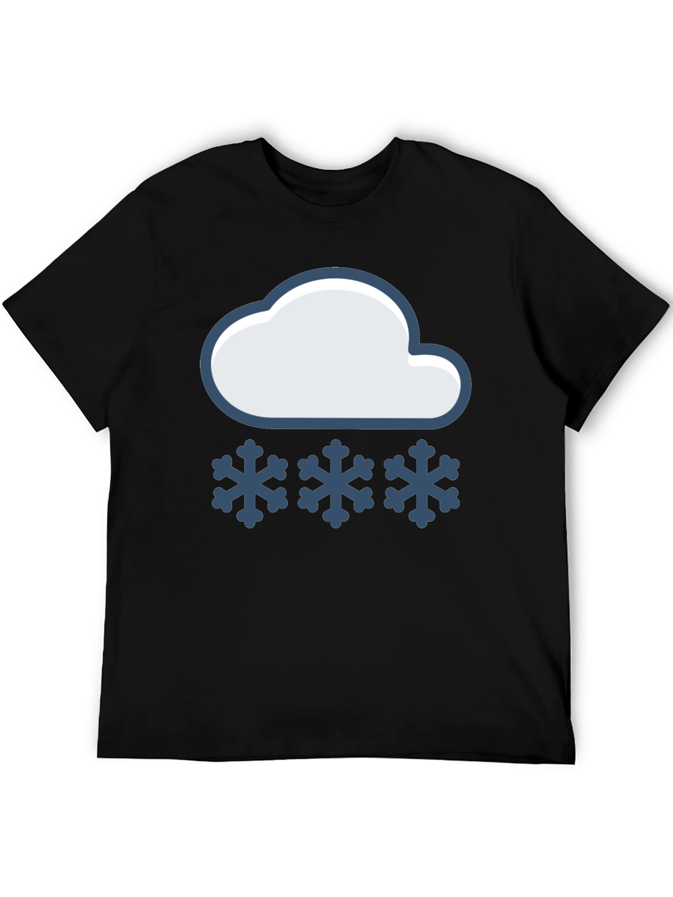 Snow Day T-Shirt - Cloud & Snowflake Design