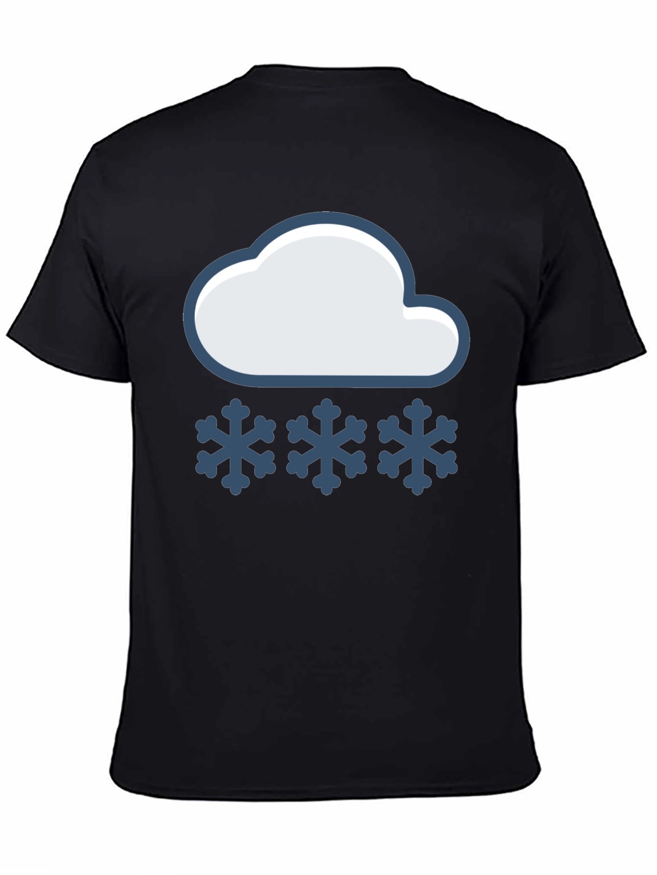 Snow Day T-Shirt - Cloud & Snowflake Design