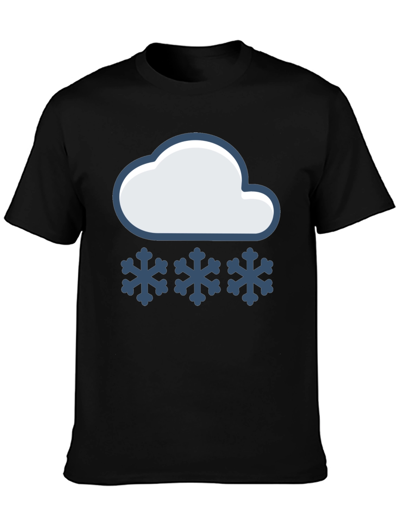 Snow Day T-Shirt - Cloud & Snowflake Design