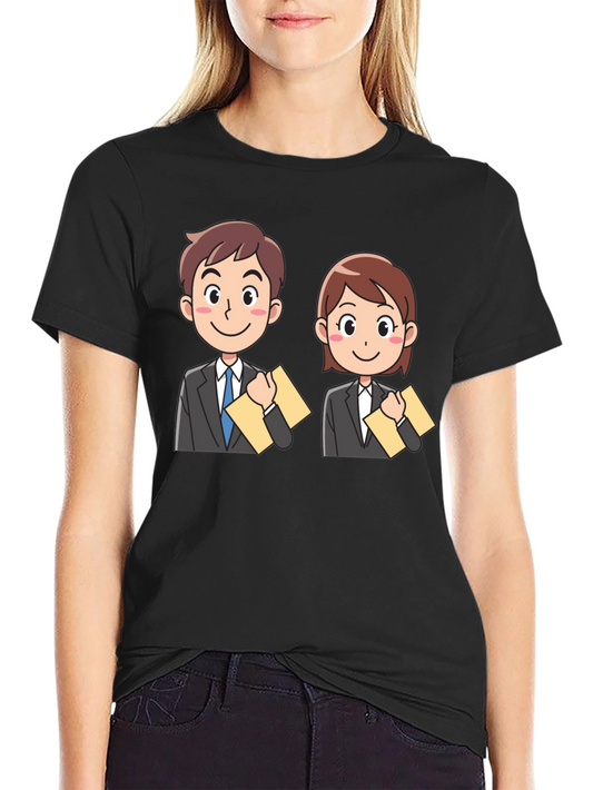 Cartoon Business People Graphic Tee