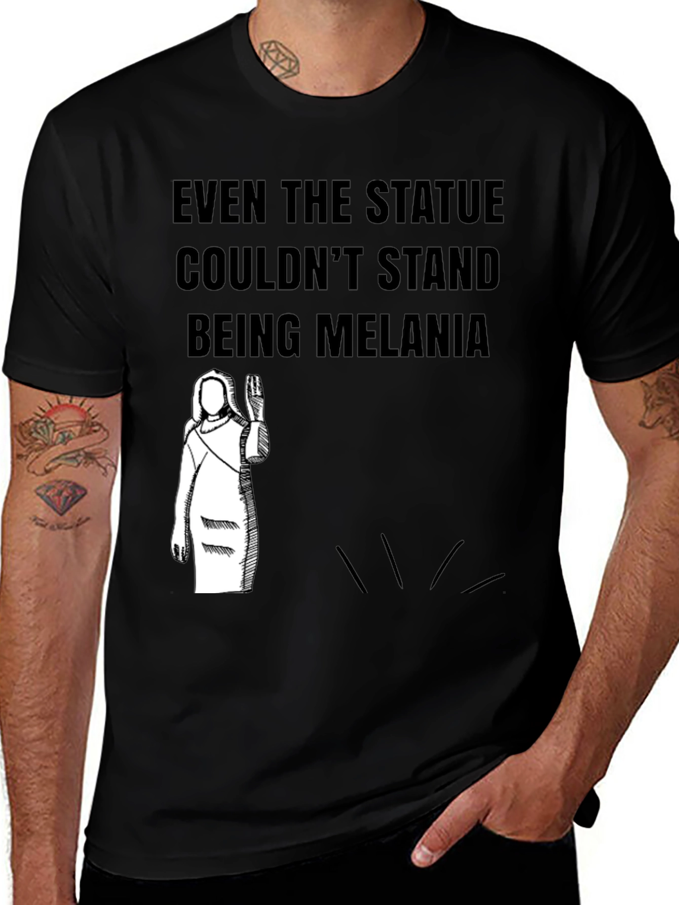 Even the Statue Couldnt Stand Melania Graphic T-Shirt