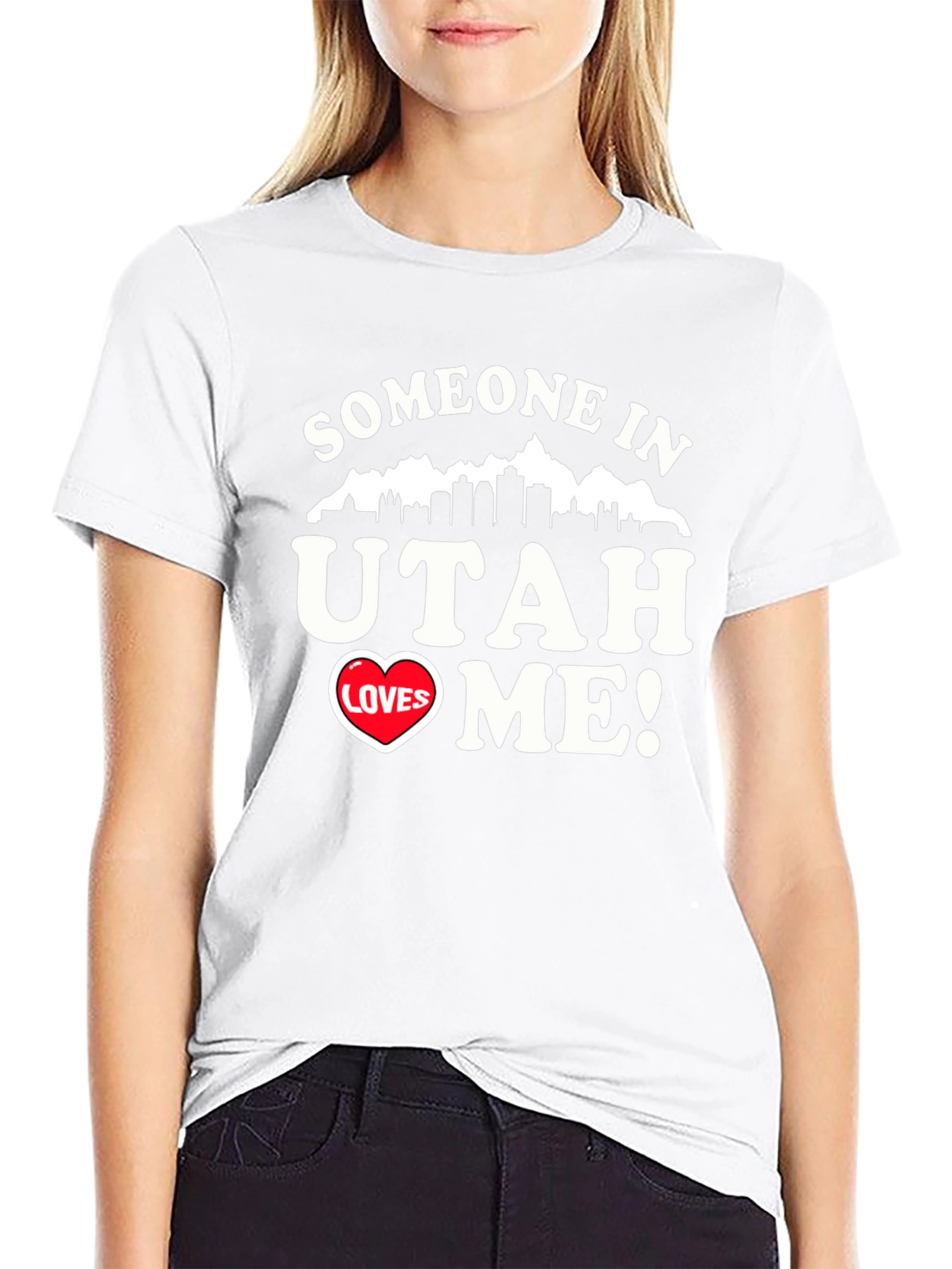 Someone in Utah Loves Me Black Graphic Tee