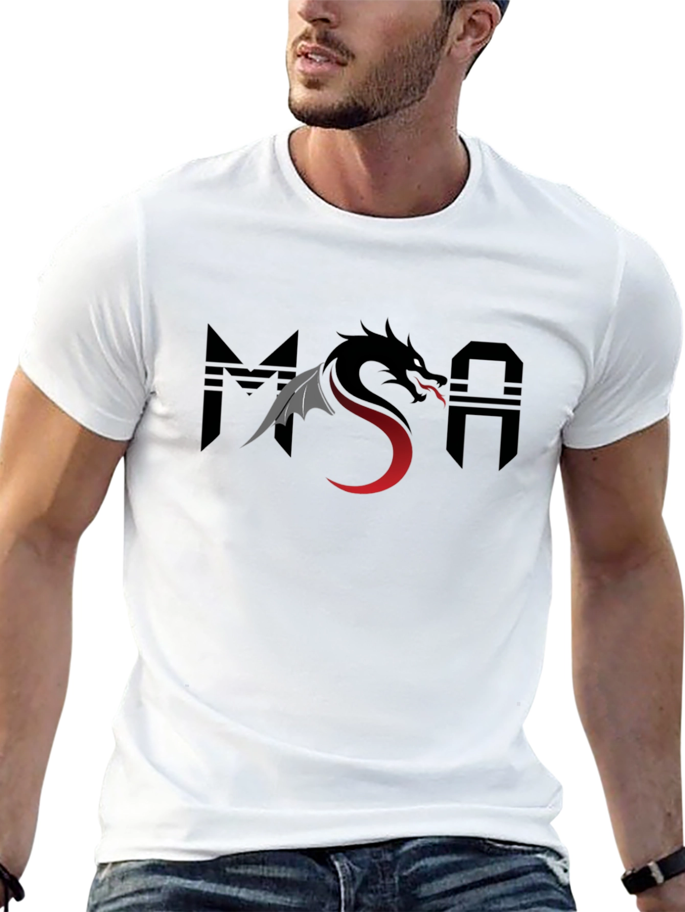 MSA Dragon Black Graphic Tee