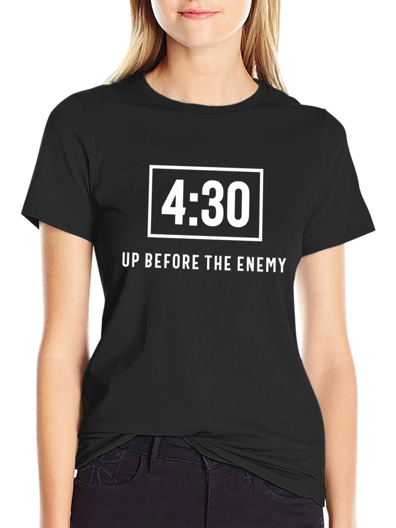 4:30 Up Before The Enemy Black T-Shirt