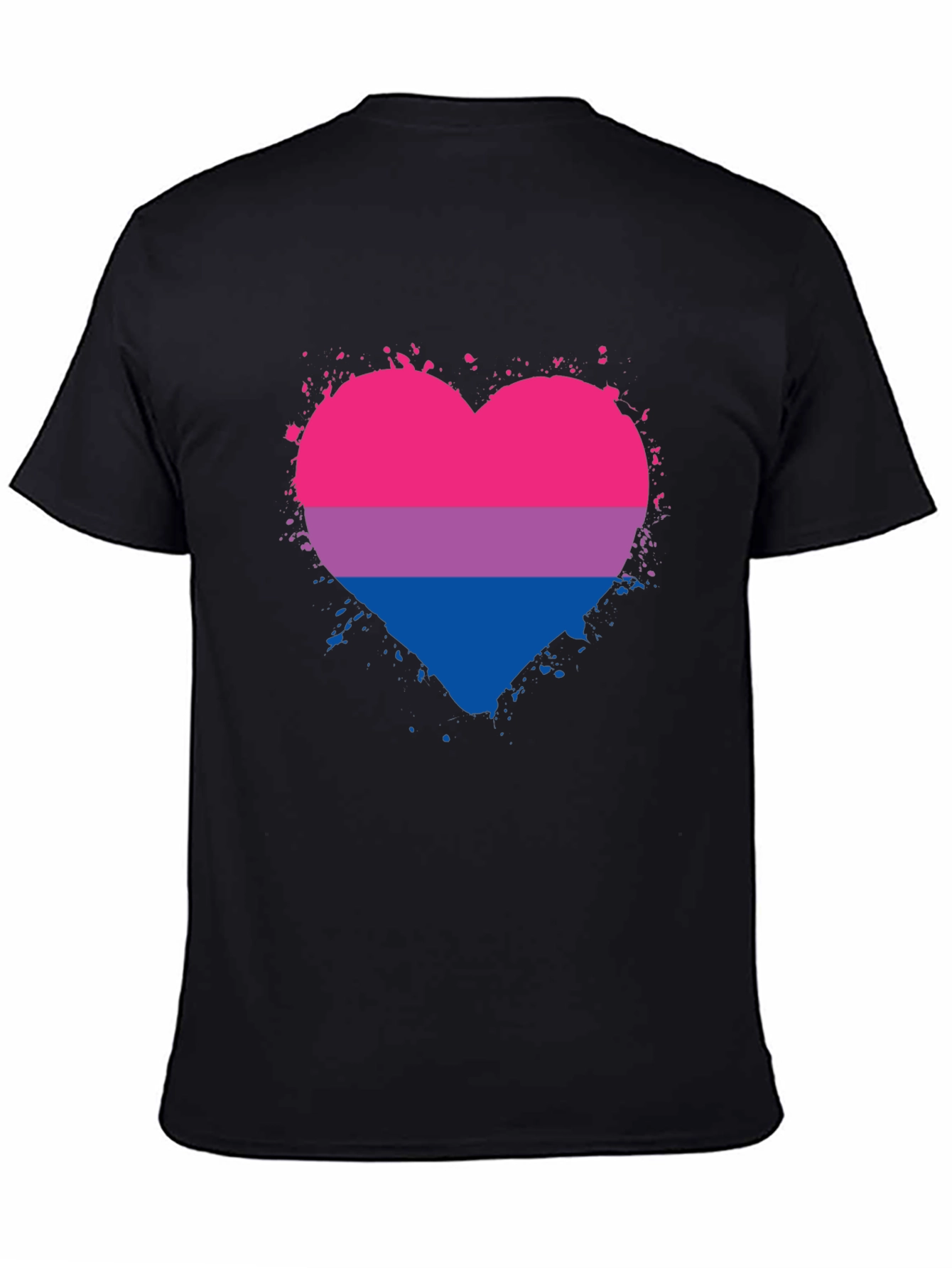 Bisexual Pride Heart Graphic T-Shirt