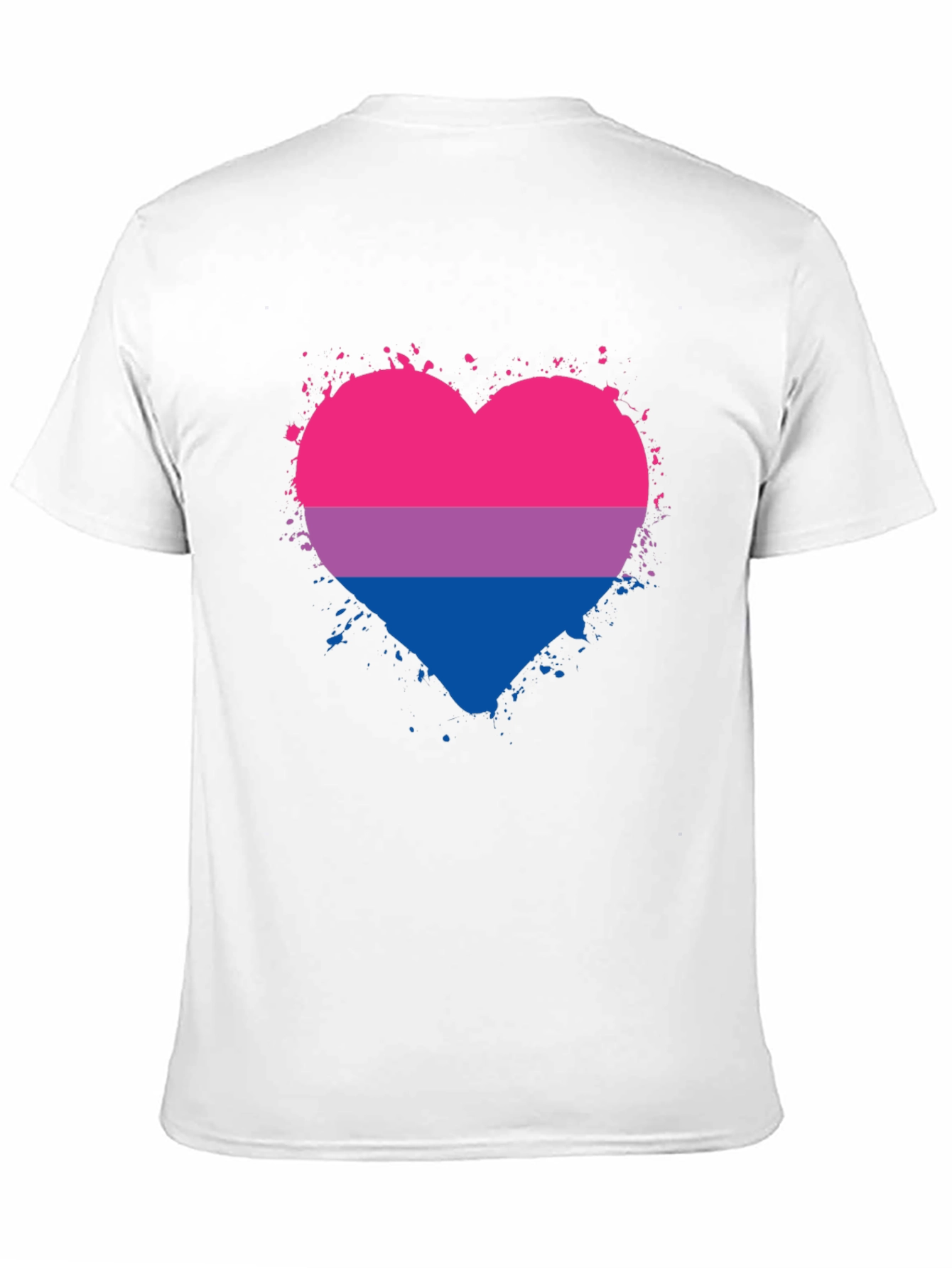 Bisexual Pride Heart Graphic T-Shirt