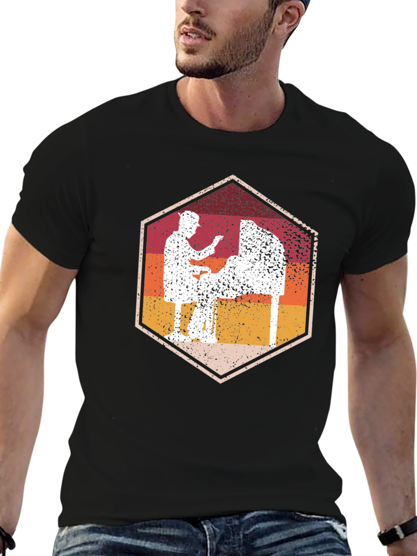 Retro Pinball Machine Graphic T-Shirt