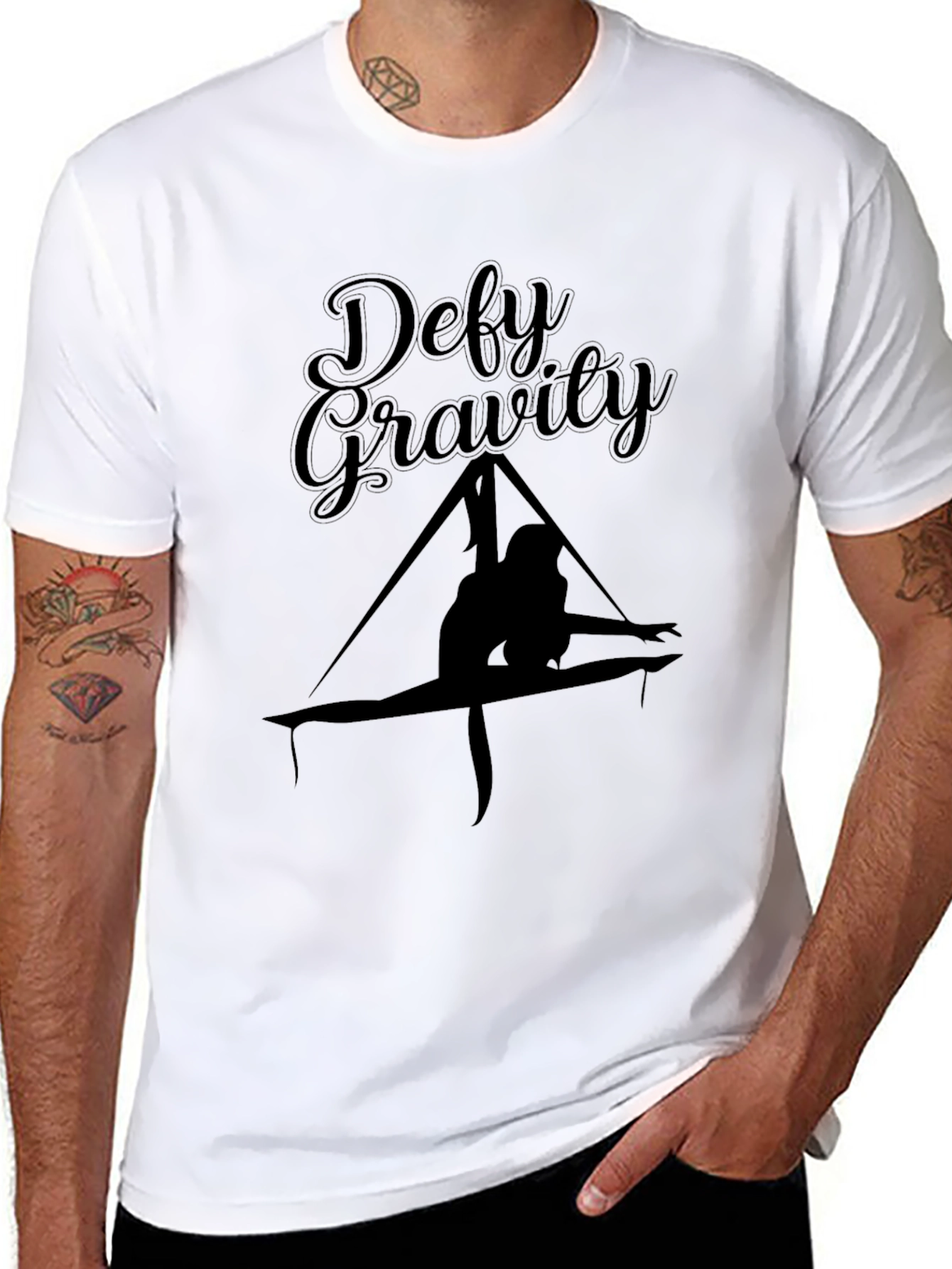 Defy Gravity T-Shirt - Aerial Silks Design
