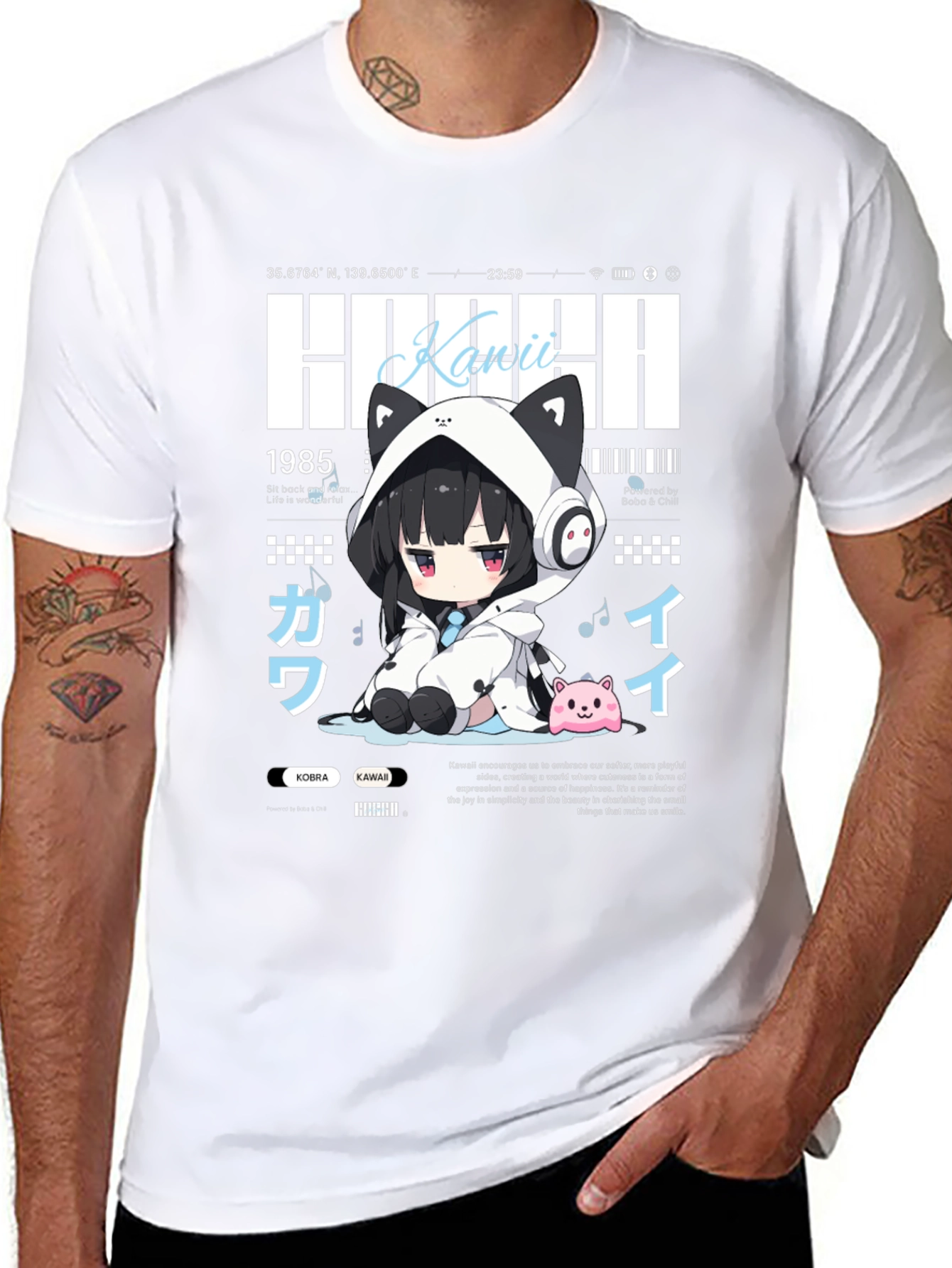 Anime Graphic Tee - Kawaii Girl T-Shirt