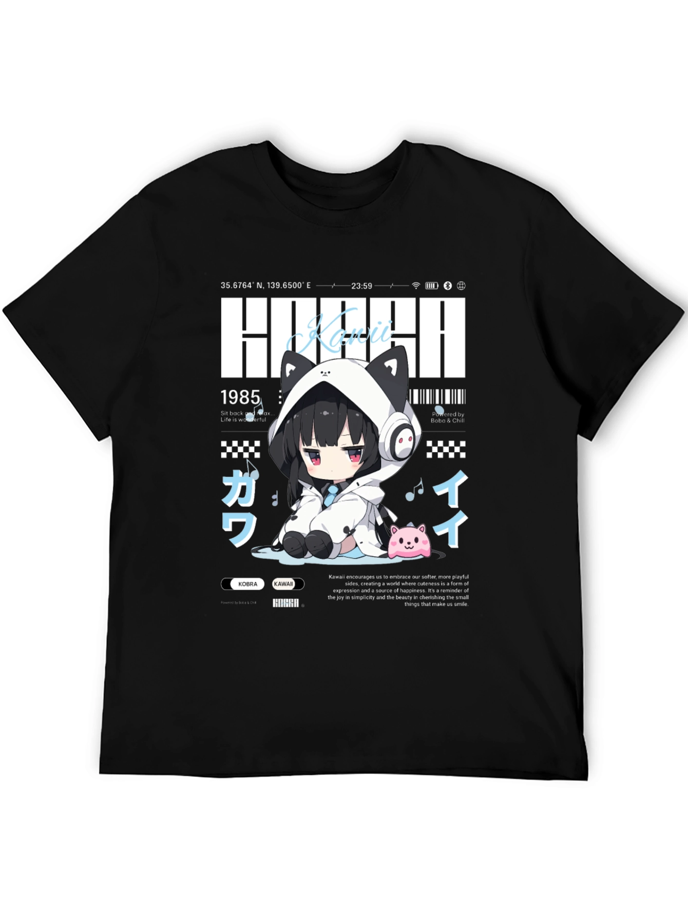 Anime Graphic Tee - Kawaii Girl T-Shirt
