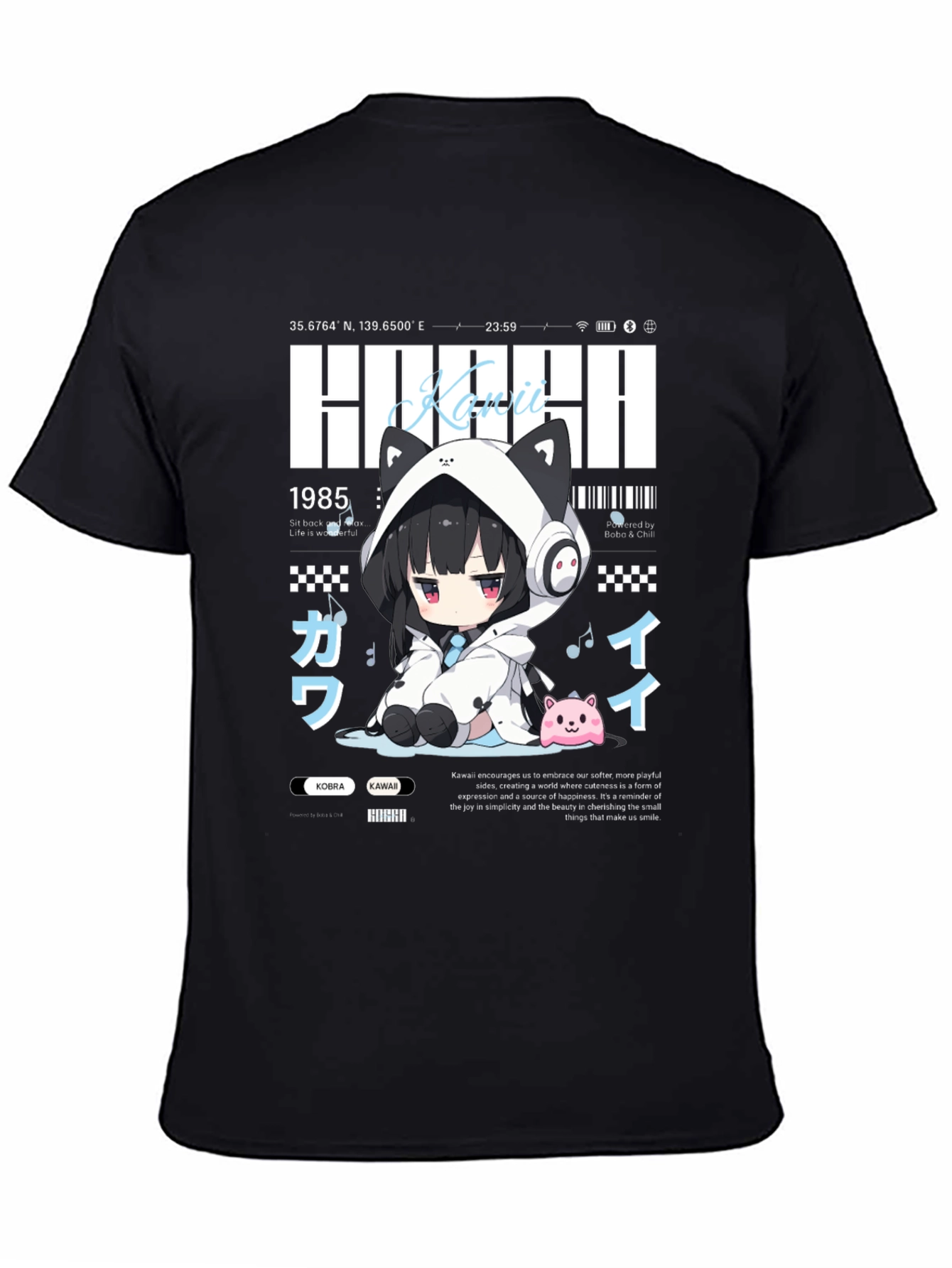 Anime Graphic Tee - Kawaii Girl T-Shirt