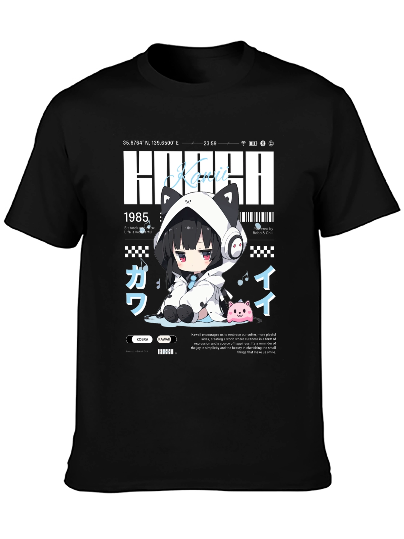 Anime Graphic Tee - Kawaii Girl T-Shirt