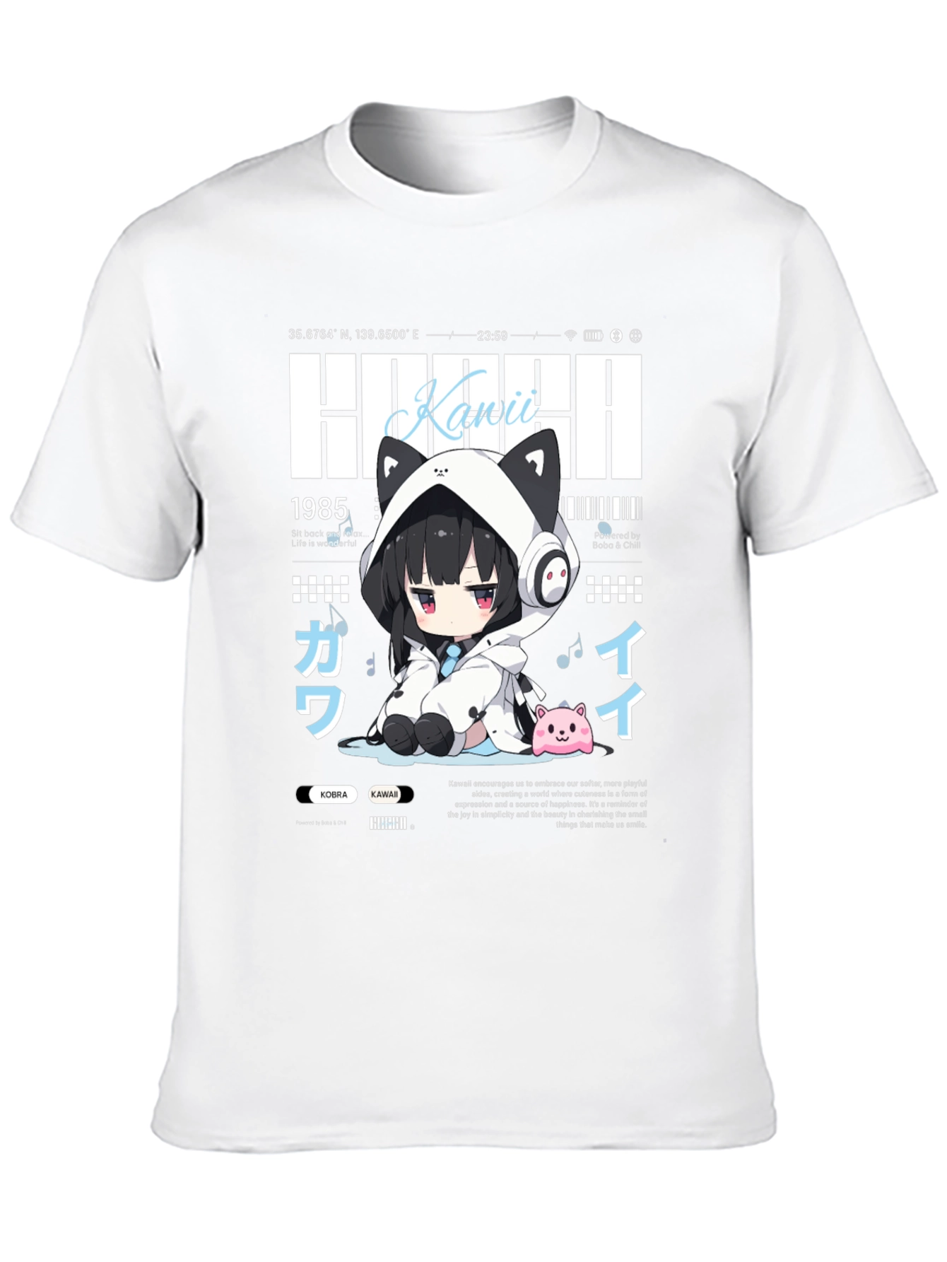Anime Graphic Tee - Kawaii Girl T-Shirt