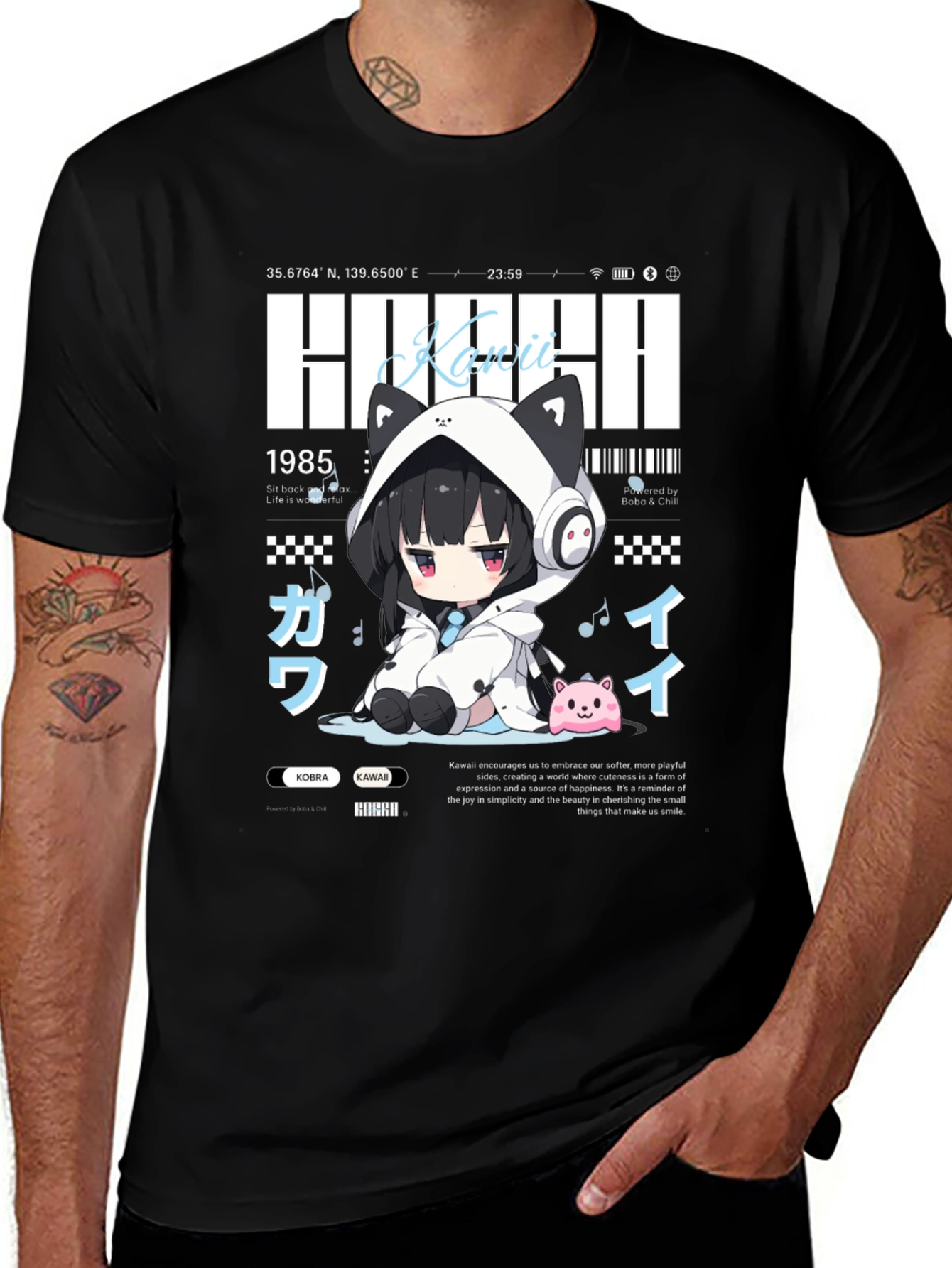 Anime Graphic Tee - Kawaii Girl T-Shirt