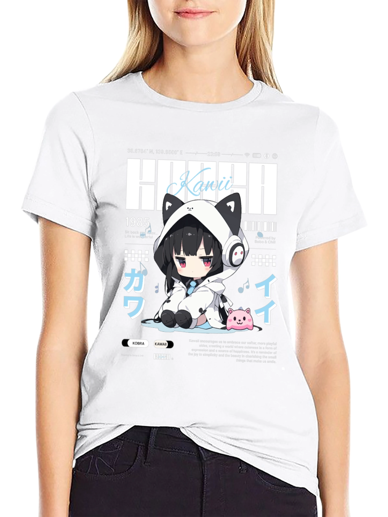 Anime Graphic Tee - Kawaii Girl T-Shirt