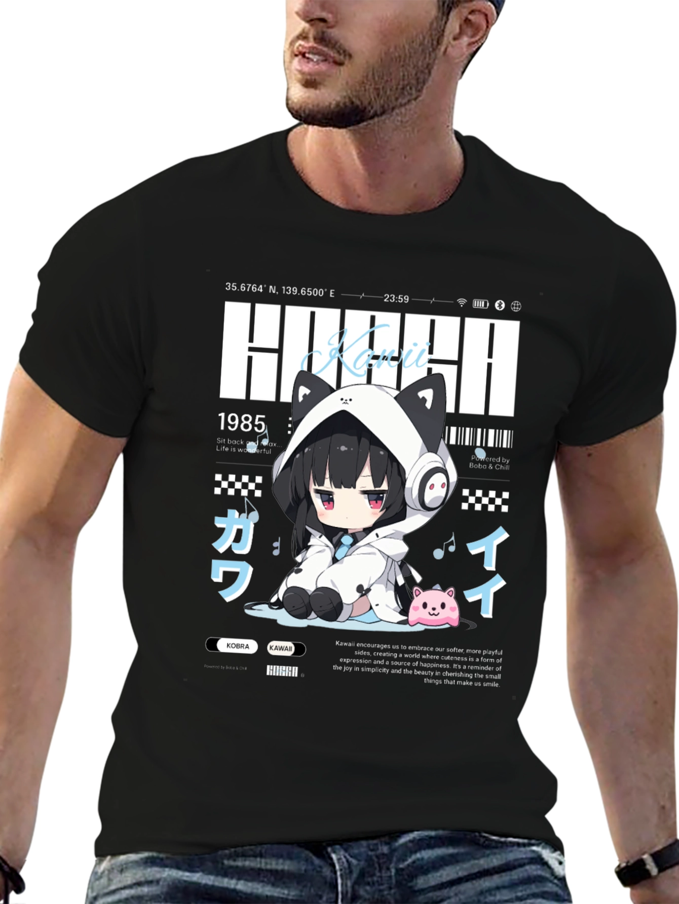 Anime Graphic Tee - Kawaii Girl T-Shirt