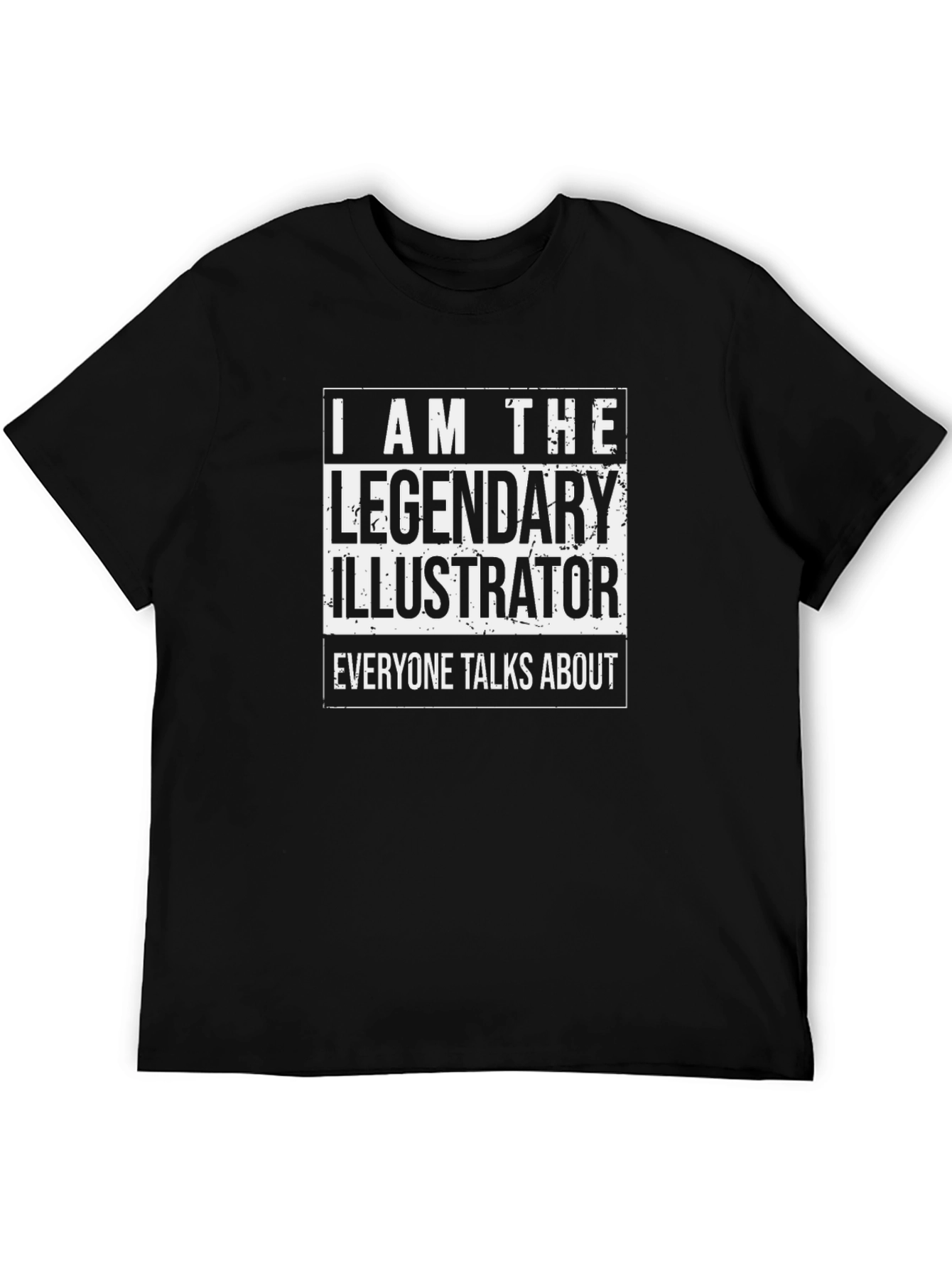 Legendary Illustrator Graphic Tee - Black Cotton Shirt