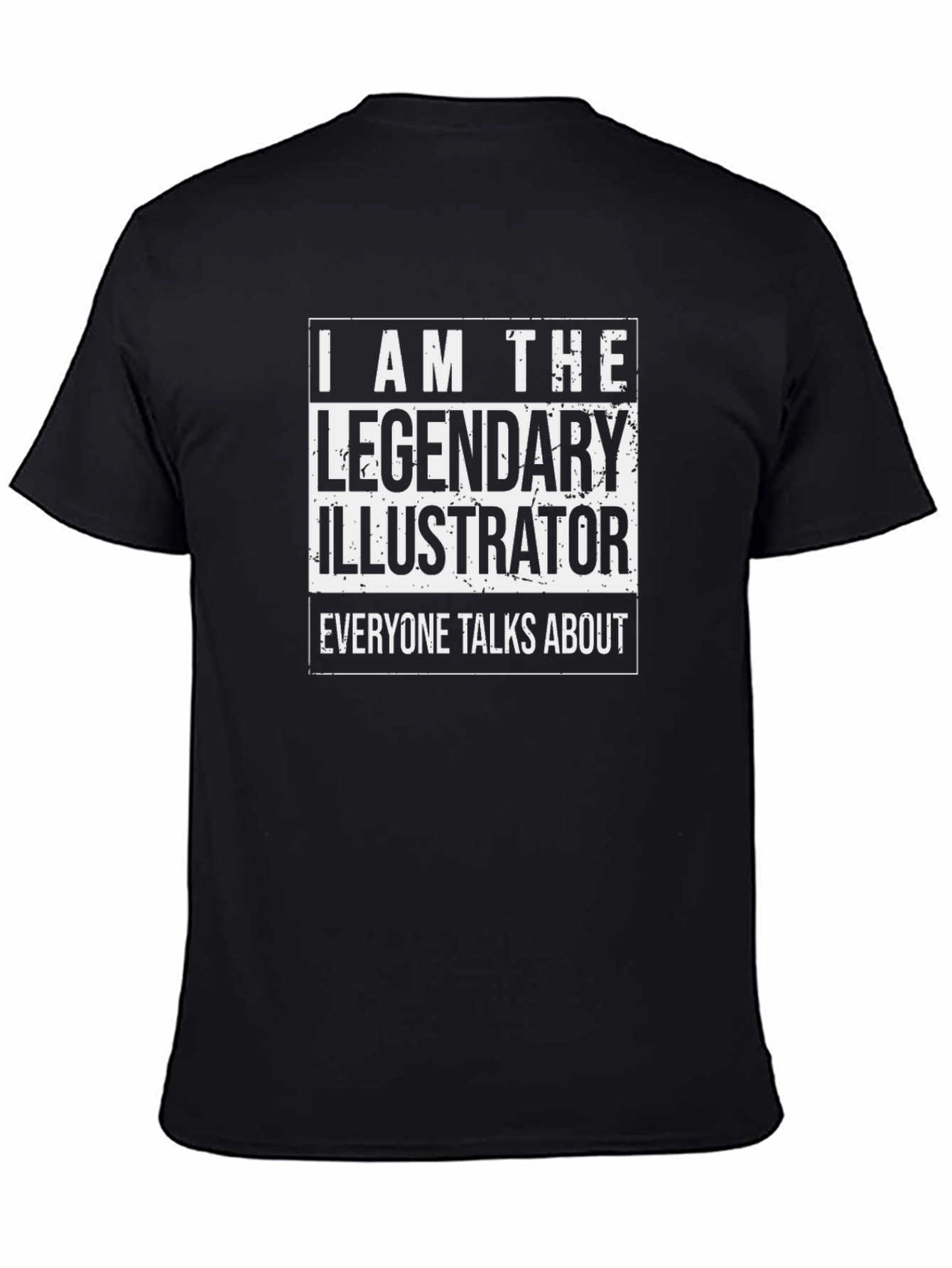 Legendary Illustrator Graphic Tee - Black Cotton Shirt