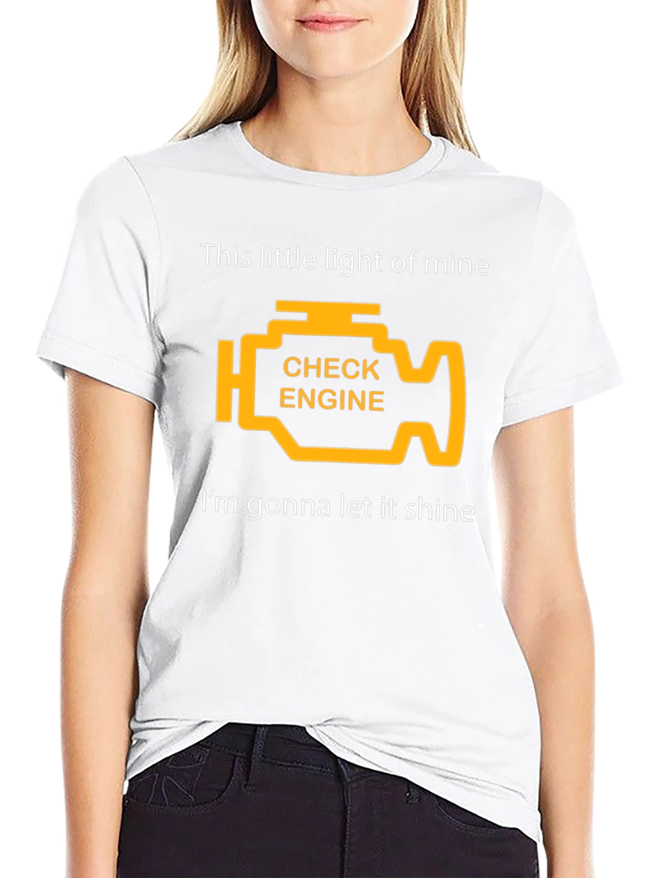 Check Engine Light T-Shirt - Let It Shine!