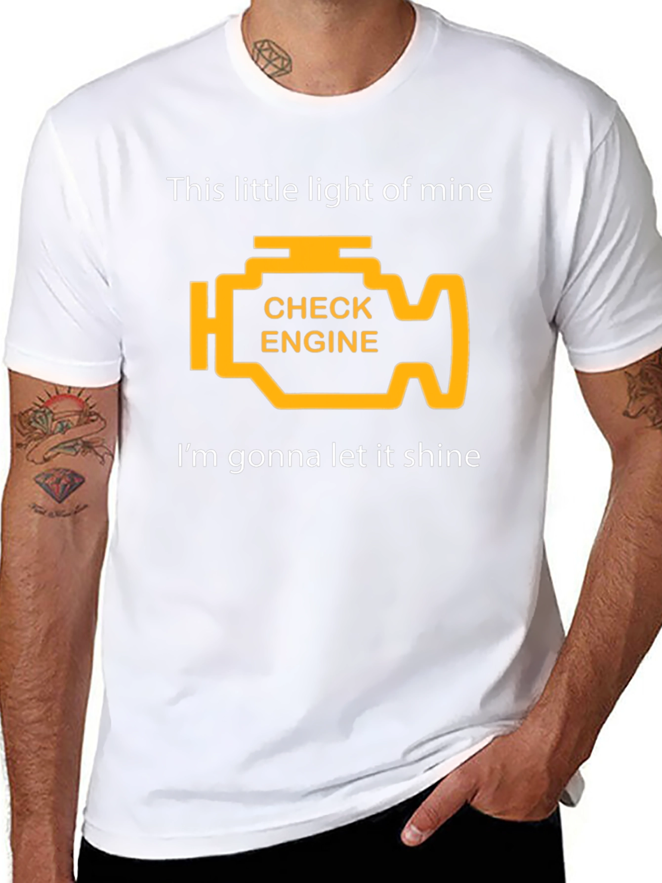 Check Engine Light T-Shirt - Let It Shine!