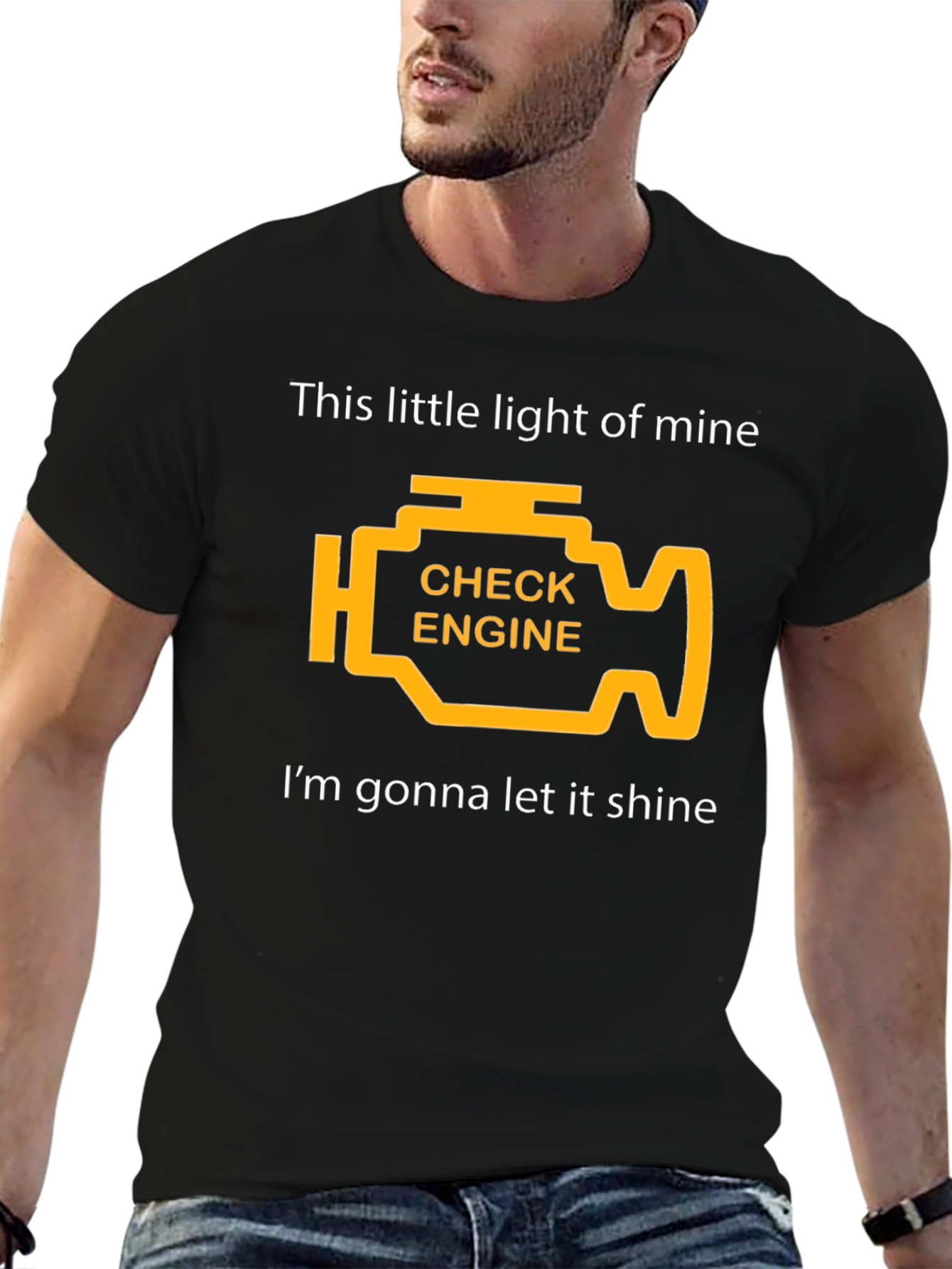 Check Engine Light T-Shirt - Let It Shine!
