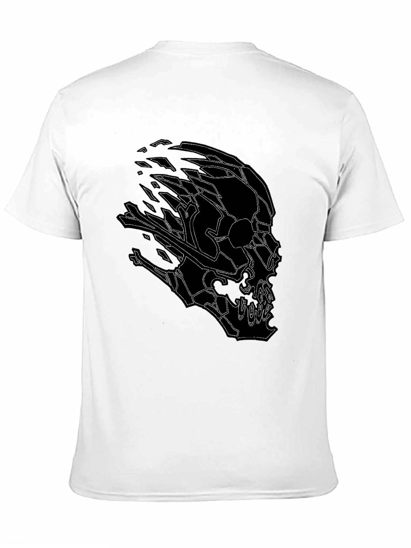 Distorted Skull Graphic Black T-Shirt