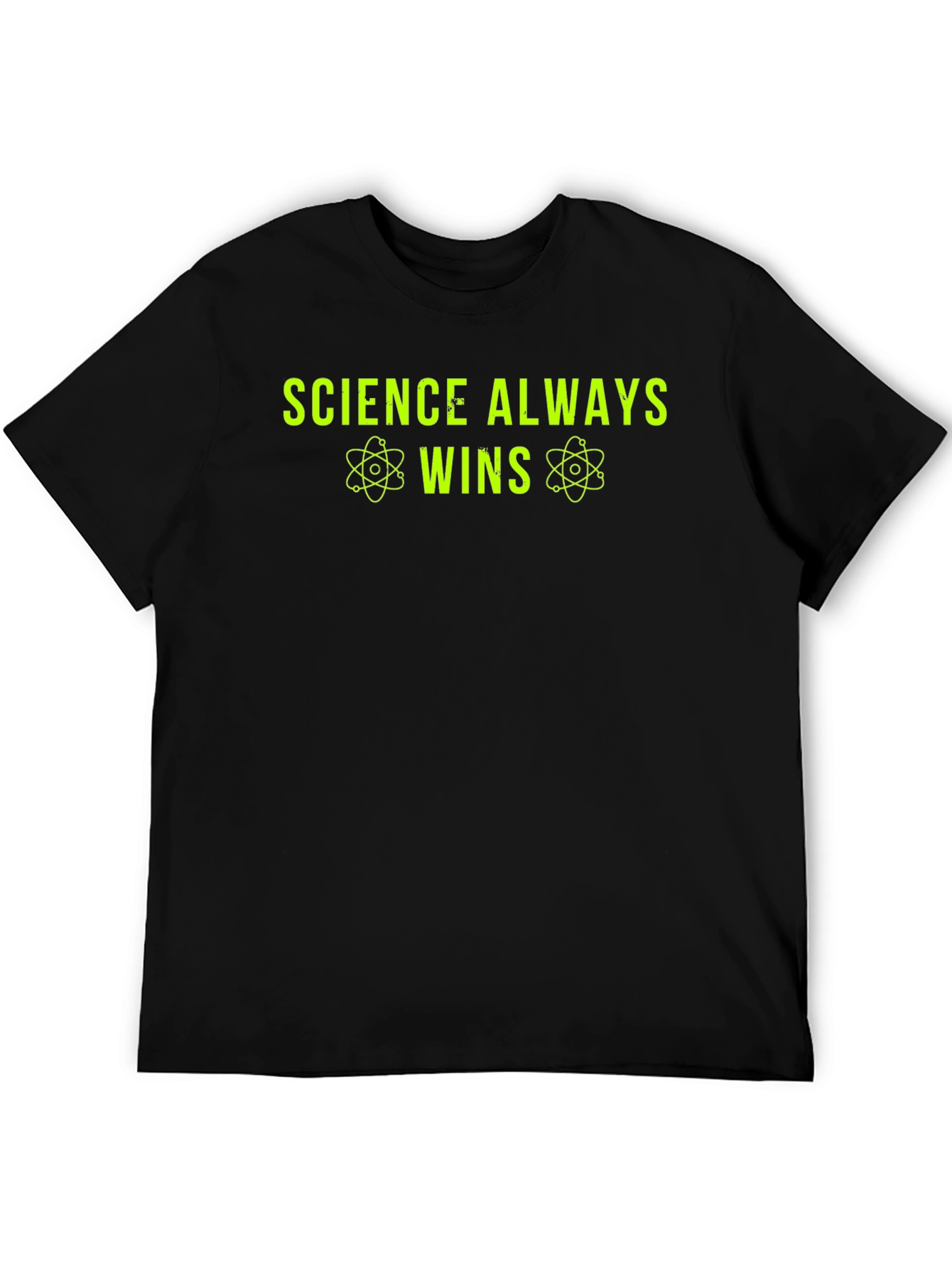 Science Always Wins T-Shirt - Neon Green Graphic