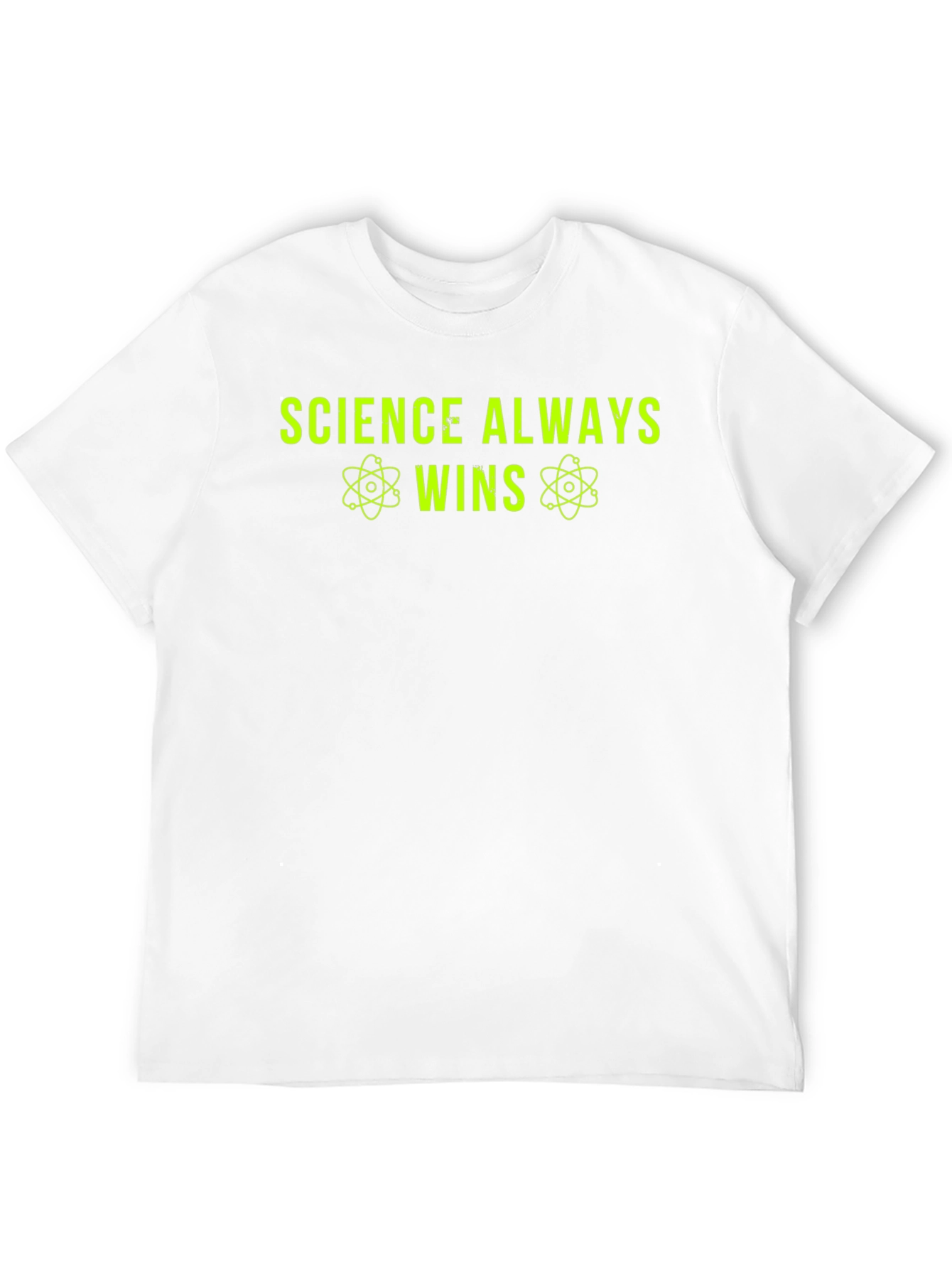 Science Always Wins T-Shirt - Neon Green Graphic