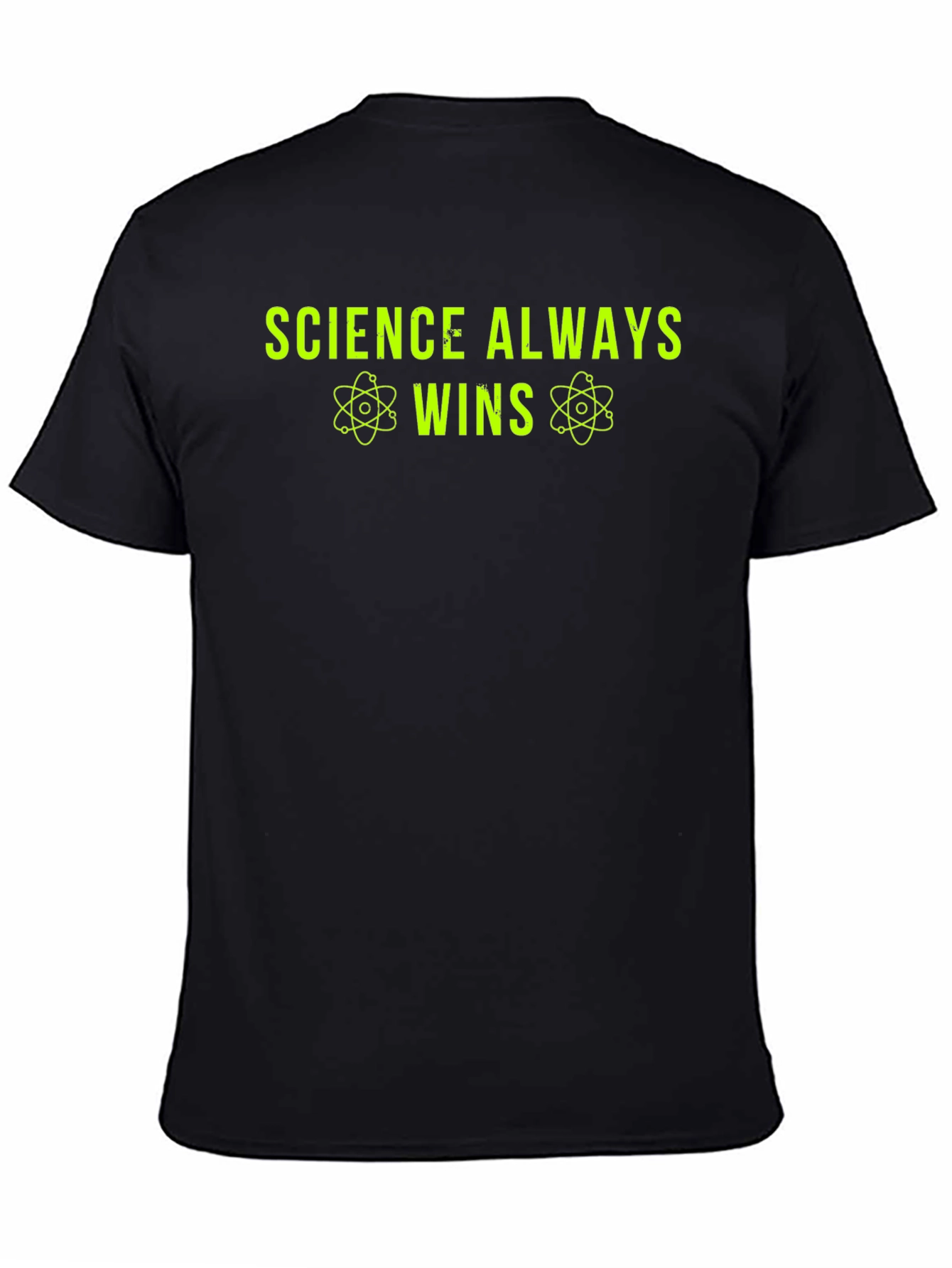 Science Always Wins T-Shirt - Neon Green Graphic