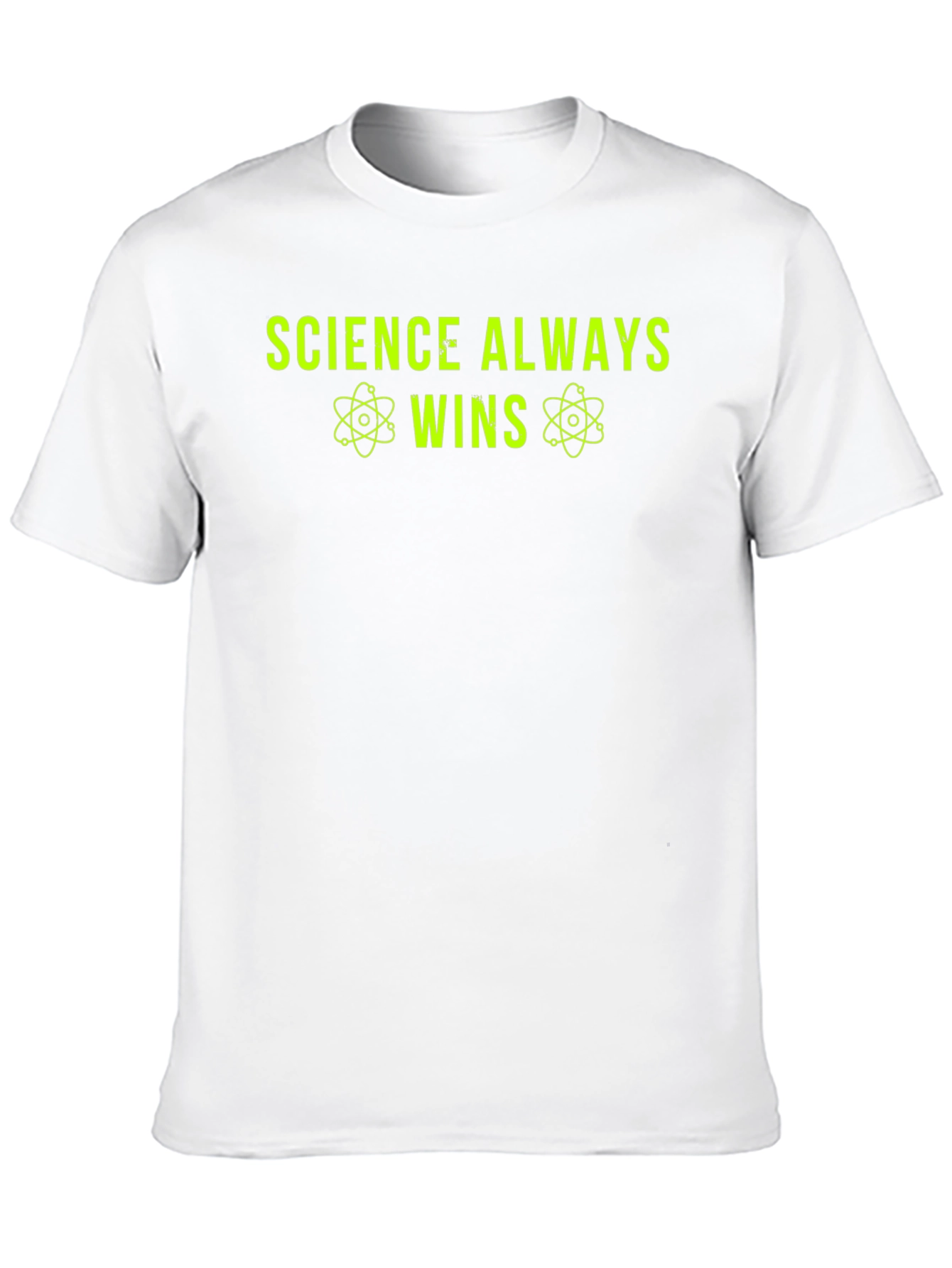 Science Always Wins T-Shirt - Neon Green Graphic