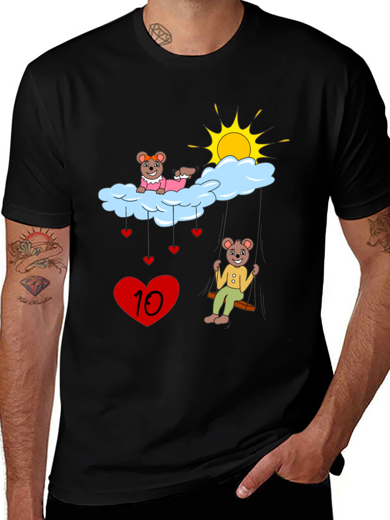 Cute Cartoon Bear Cloud T-Shirt