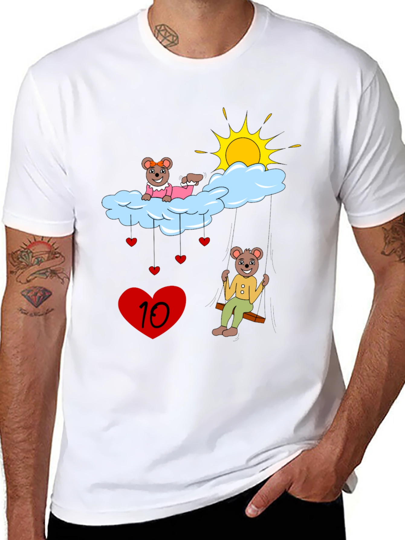 Cute Cartoon Bear Cloud T-Shirt
