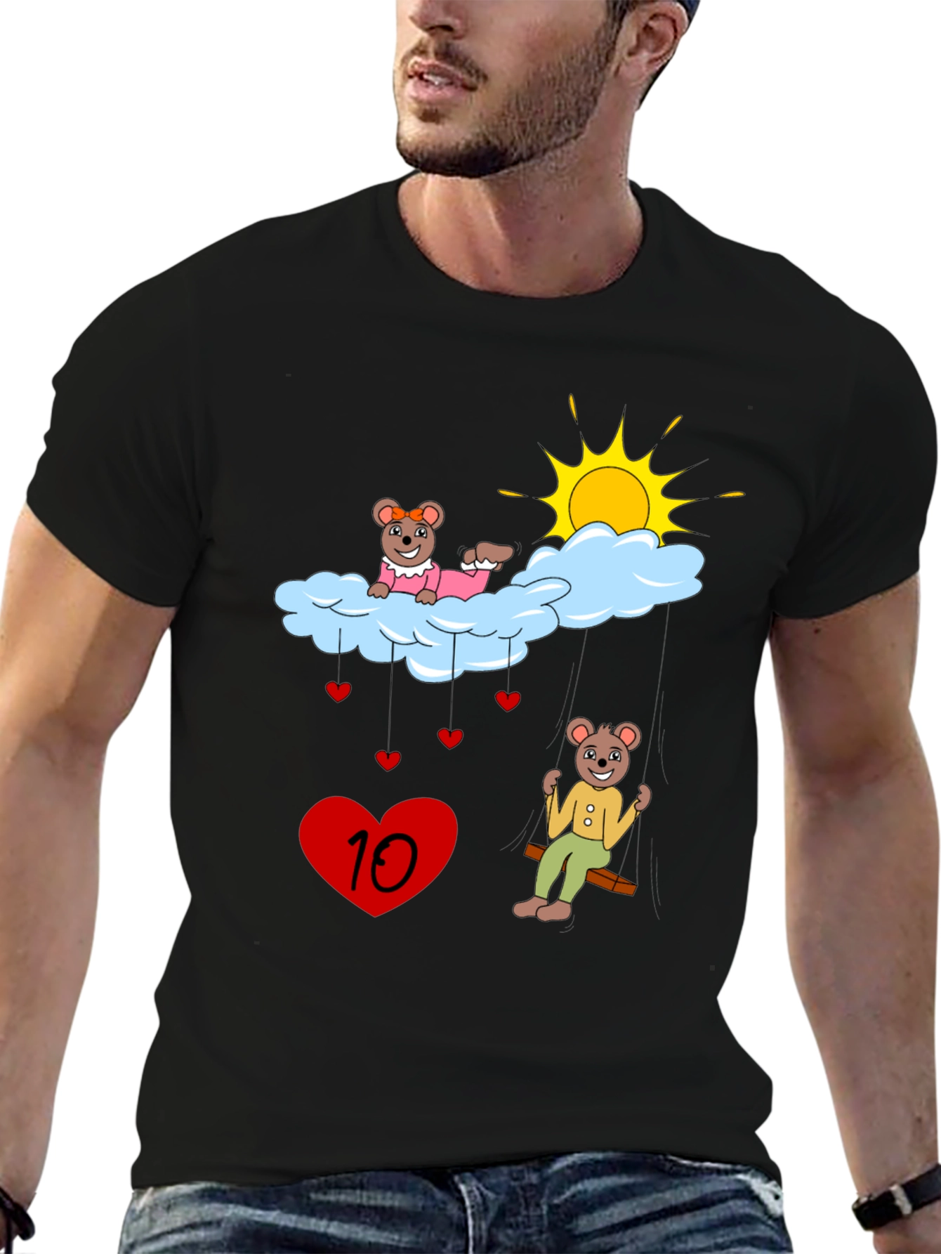 Cute Cartoon Bear Cloud T-Shirt