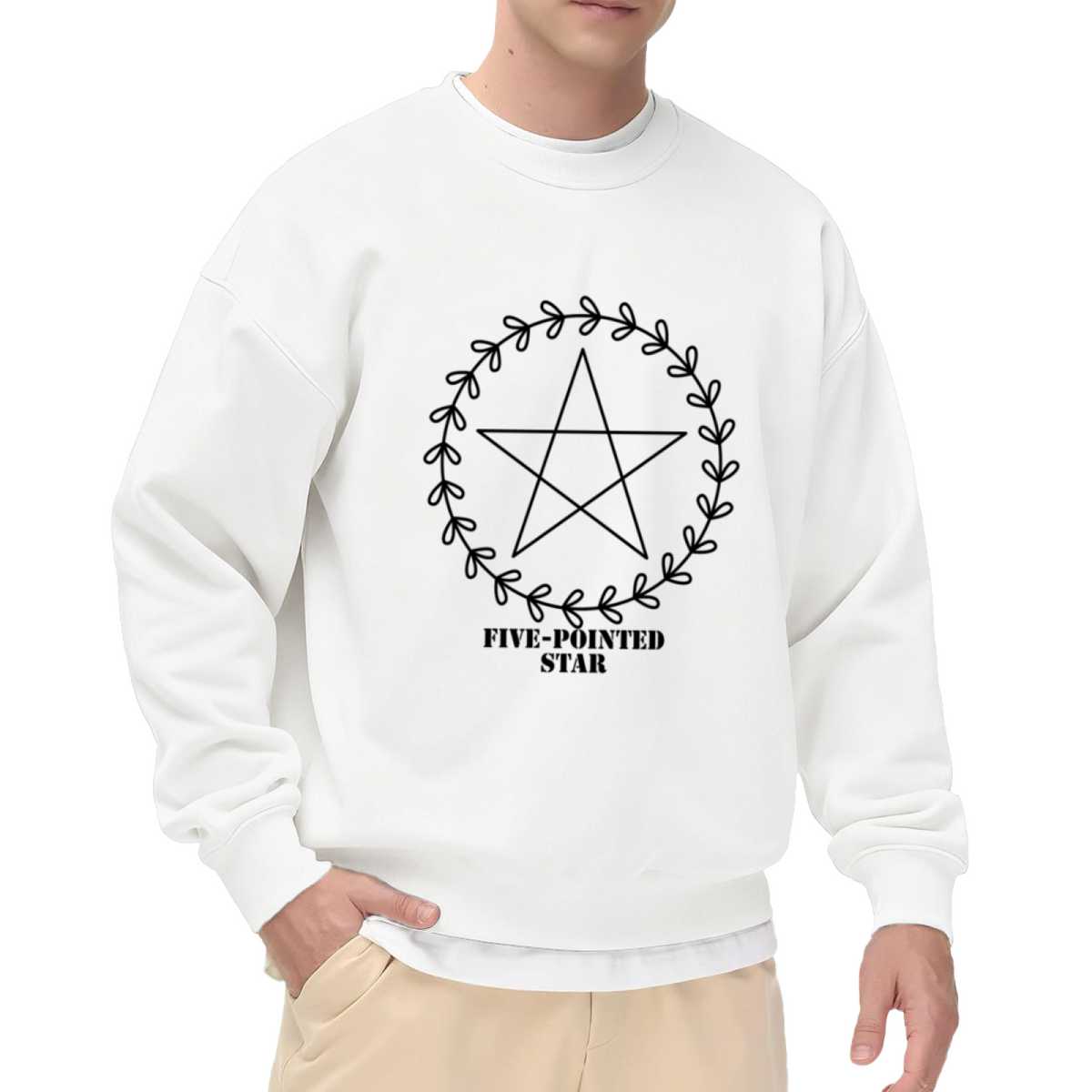 Five-Pointed Star Emblem Graphic ԲÁìÎÀÒÂ - Unique Design Pullover Sweatshirt