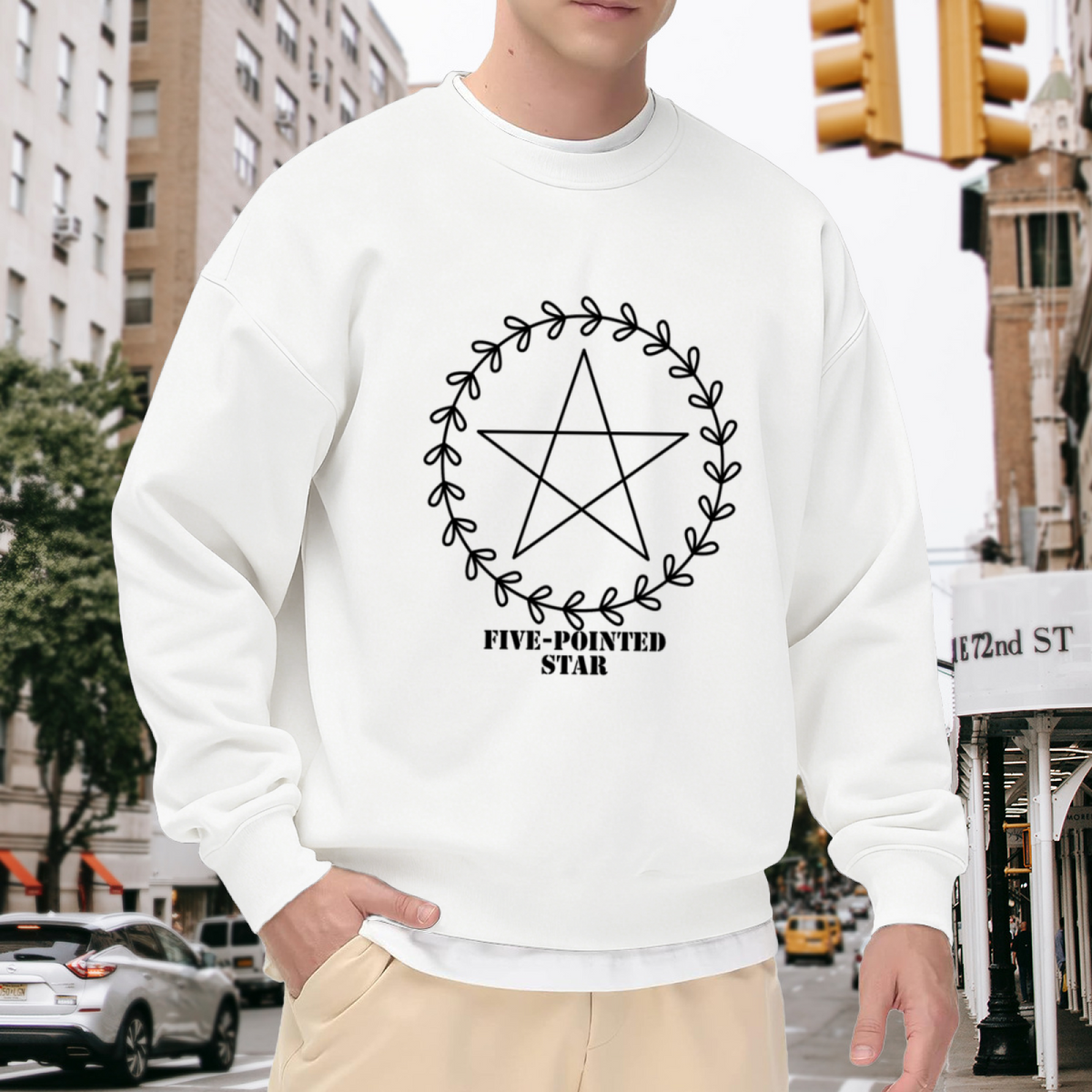 Five-Pointed Star Emblem Graphic ԲÁìÎÀÒÂ - Unique Design Pullover Sweatshirt