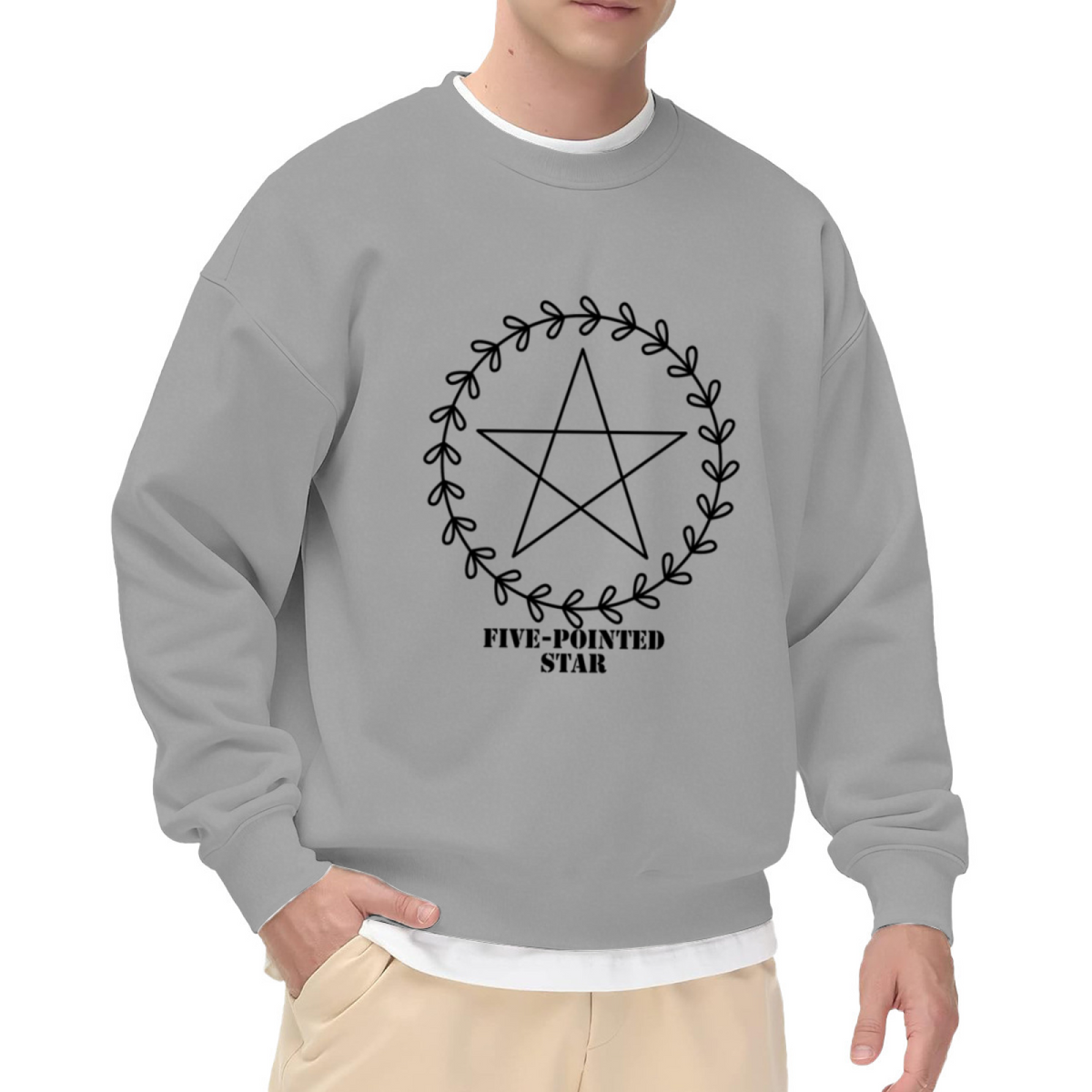 Five-Pointed Star Emblem Graphic ԲÁìÎÀÒÂ - Unique Design Pullover Sweatshirt