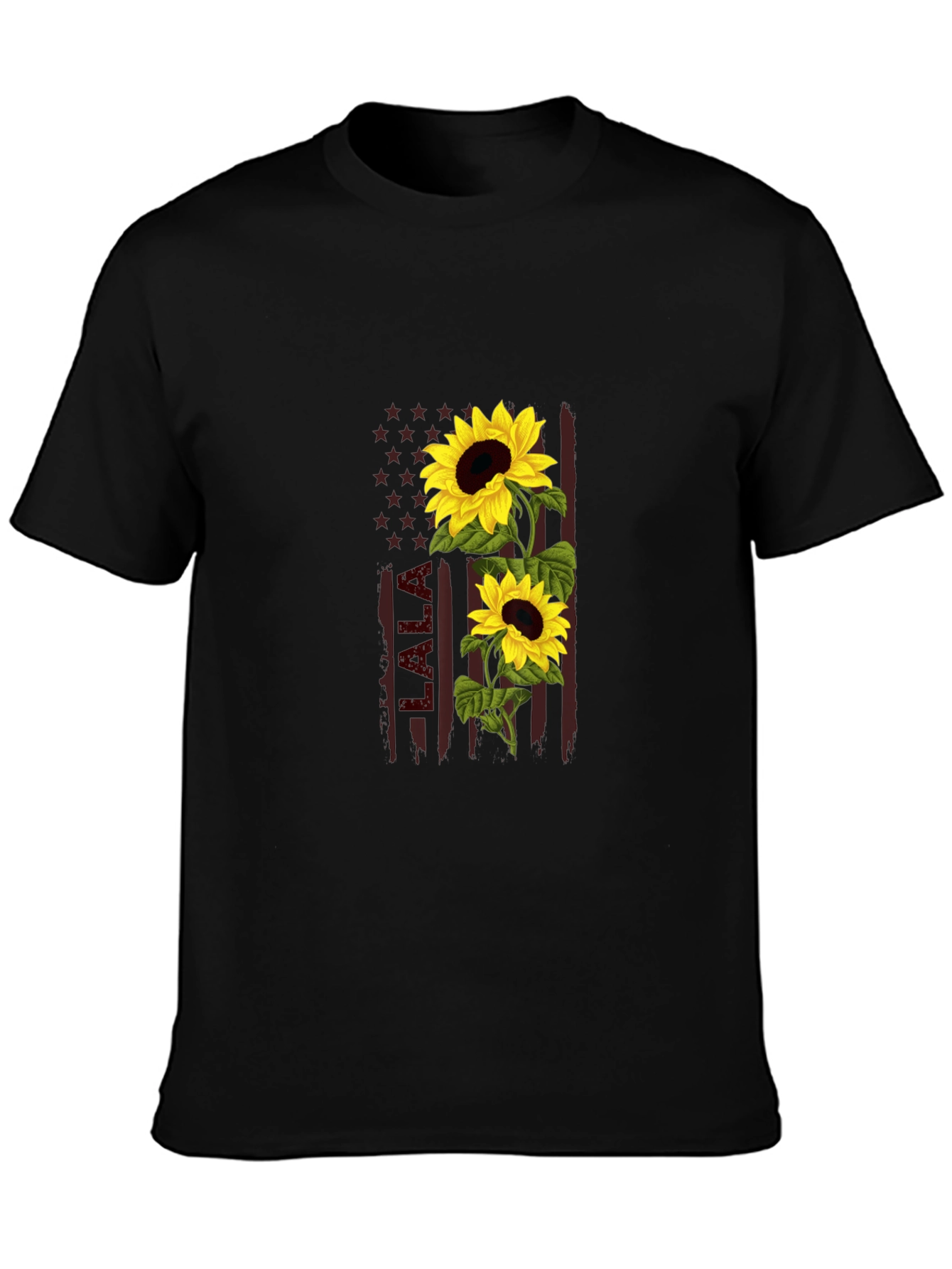 Sunflower American Flag Graphic Tee
