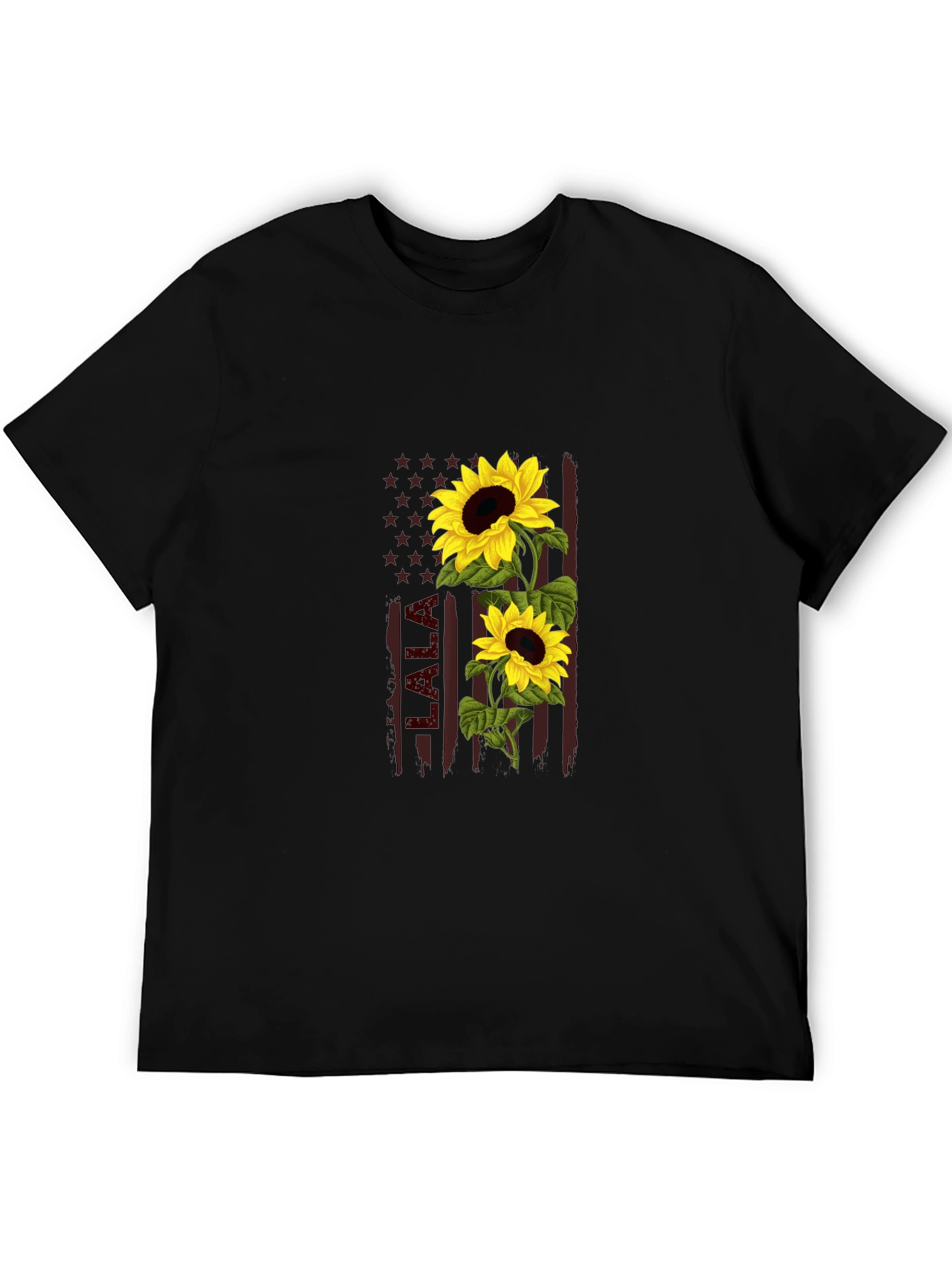 Sunflower American Flag Graphic Tee