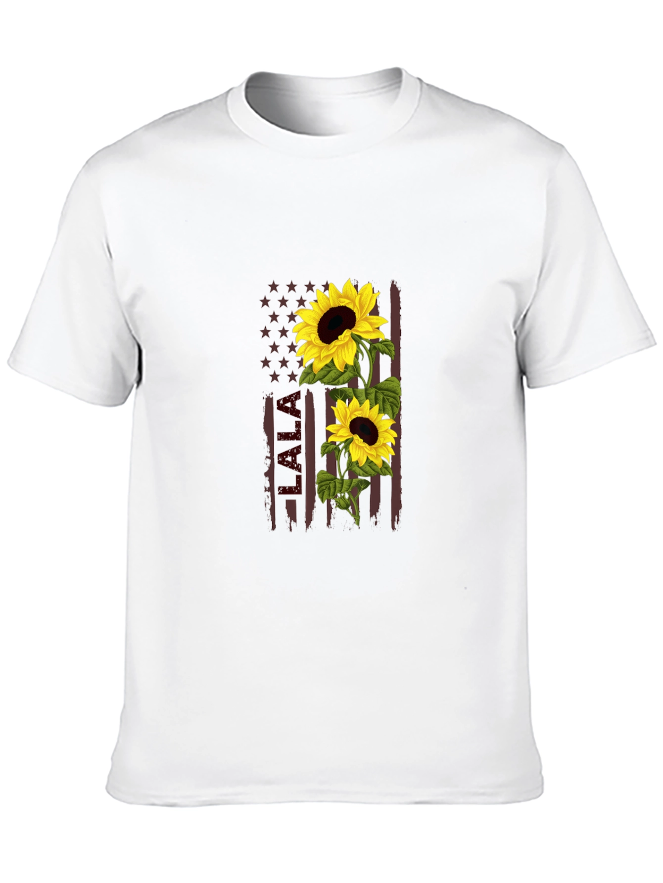 Sunflower American Flag Graphic Tee