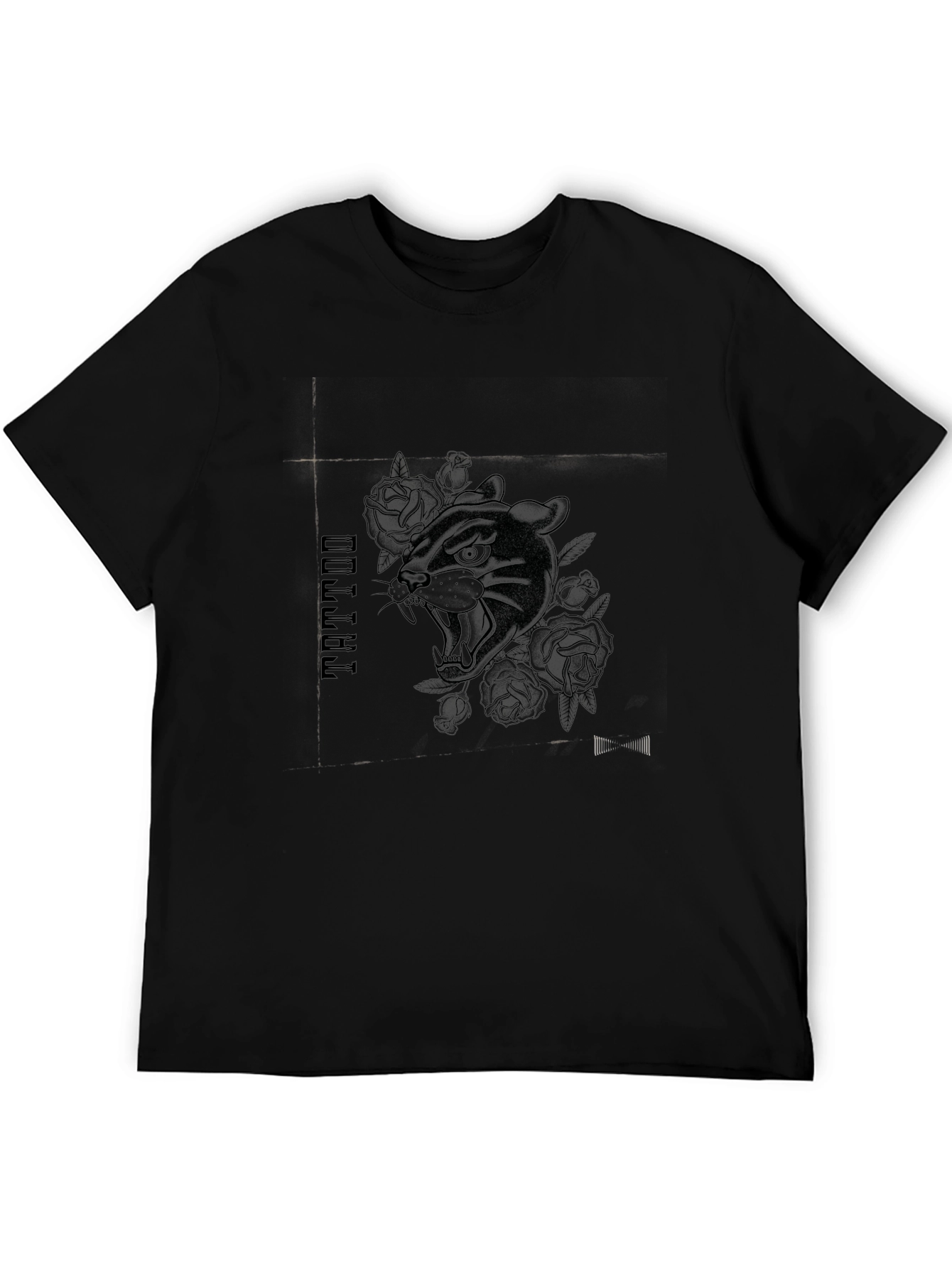 Black Tattoo Panther Graphic Tee