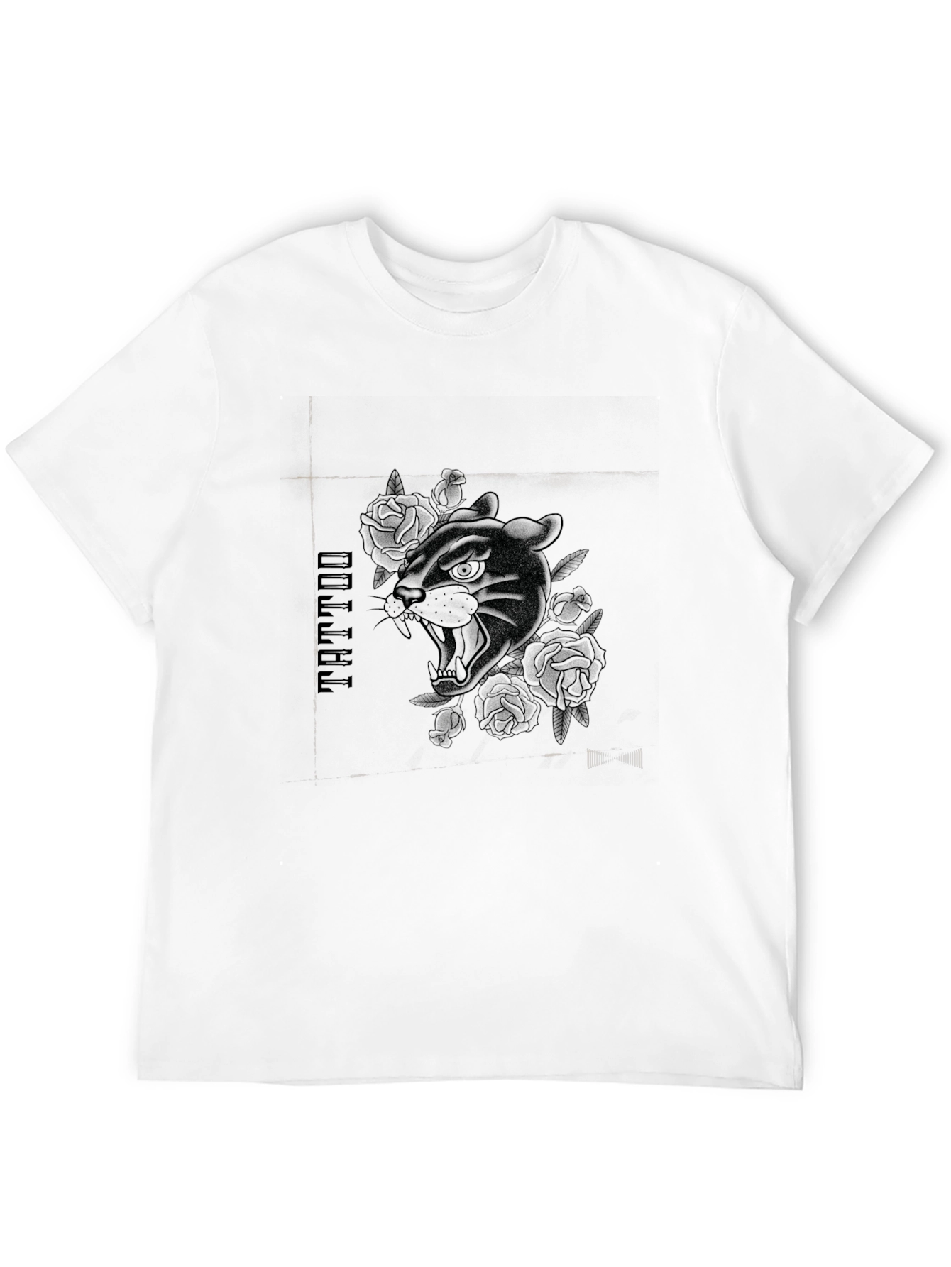 Black Tattoo Panther Graphic Tee