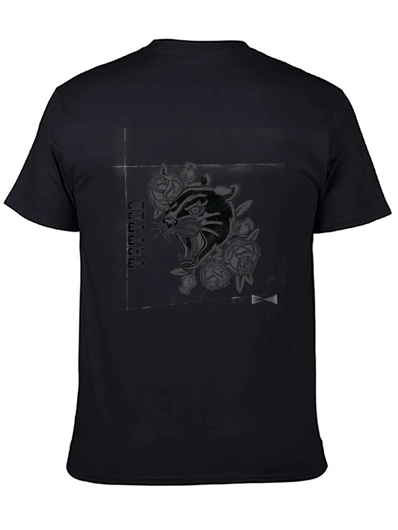 Black Tattoo Panther Graphic Tee