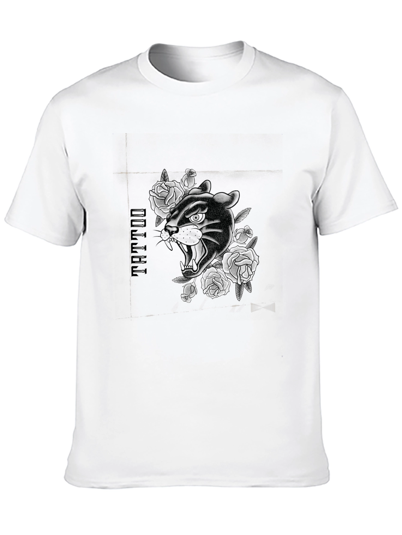 Black Tattoo Panther Graphic Tee