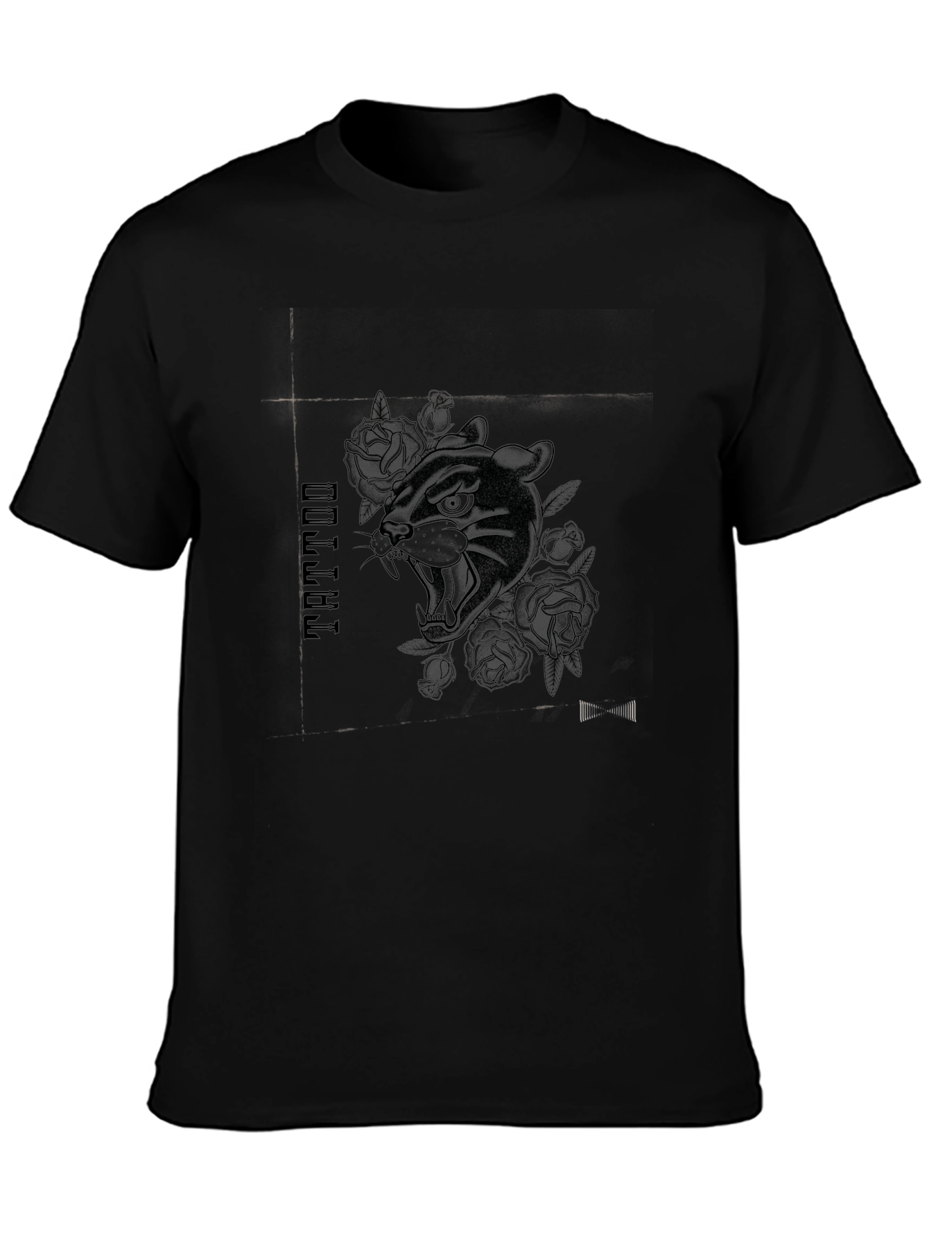 Black Tattoo Panther Graphic Tee