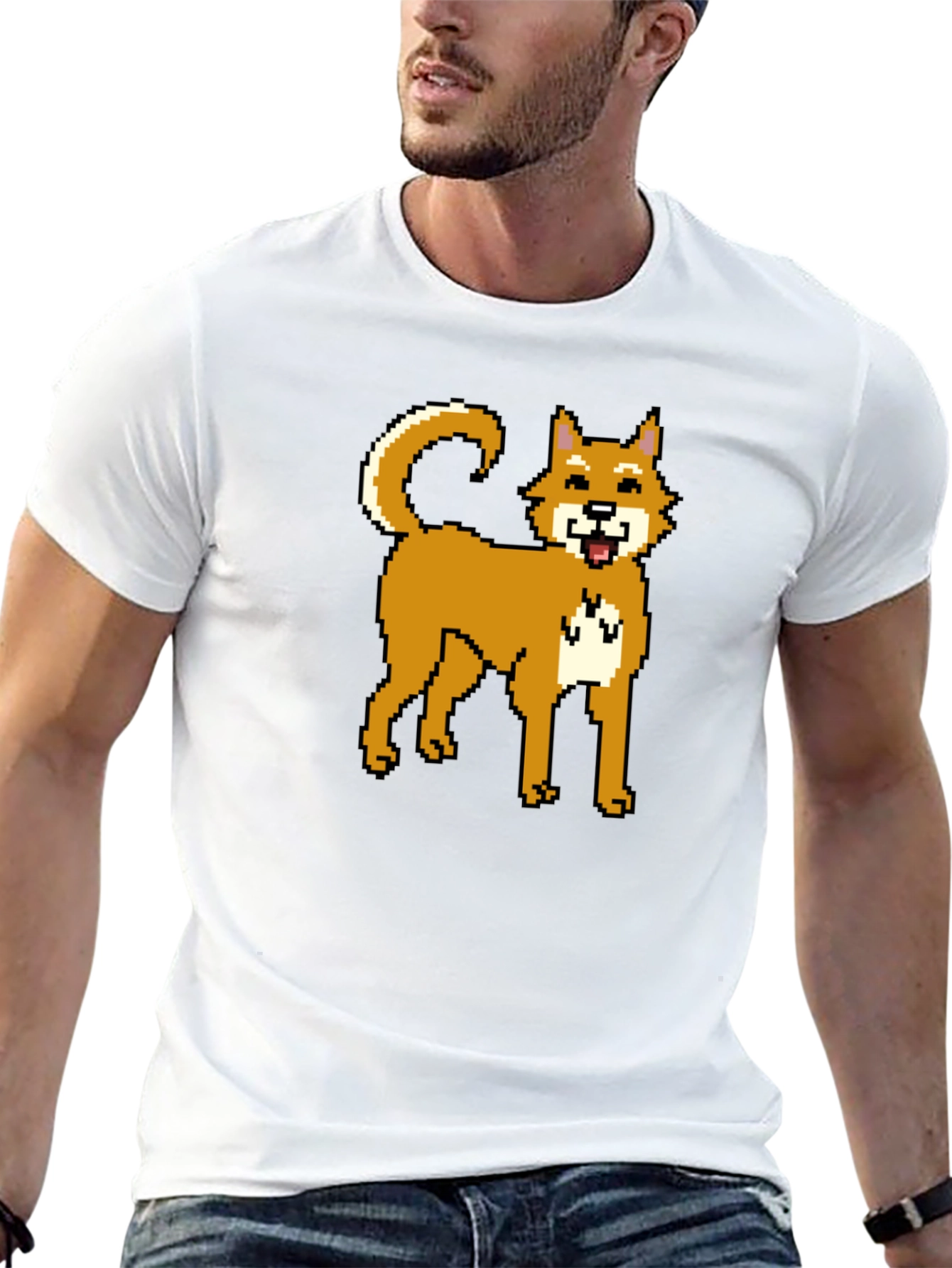 Pixel Doge T-Shirt - Classic Meme Style!